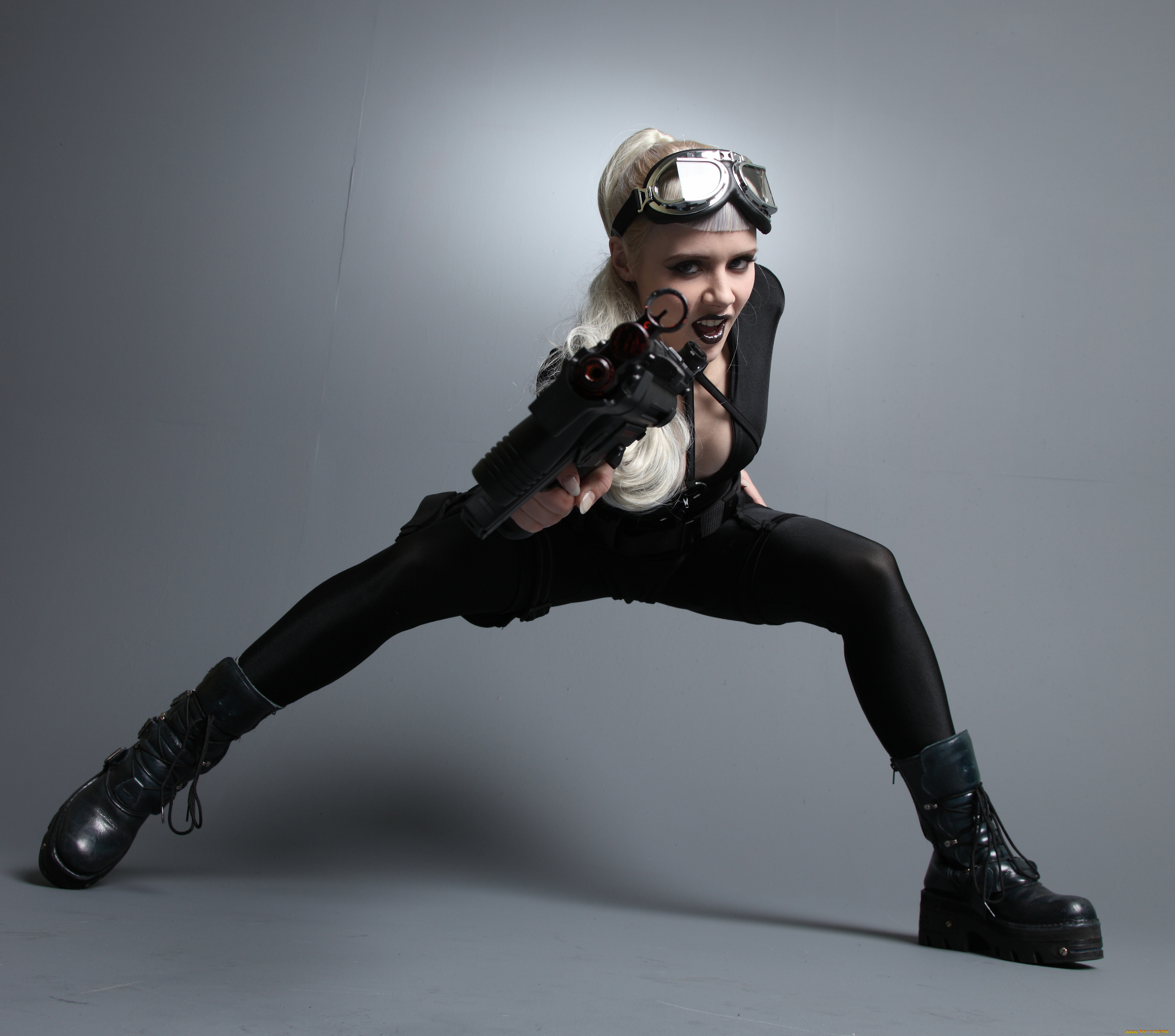 девушки, -unsort, , девушки, с, оружием, автомат, взгляд, девушка, фон