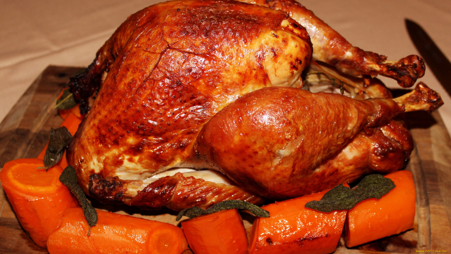 еда, мясные, блюда, индейка, морковь