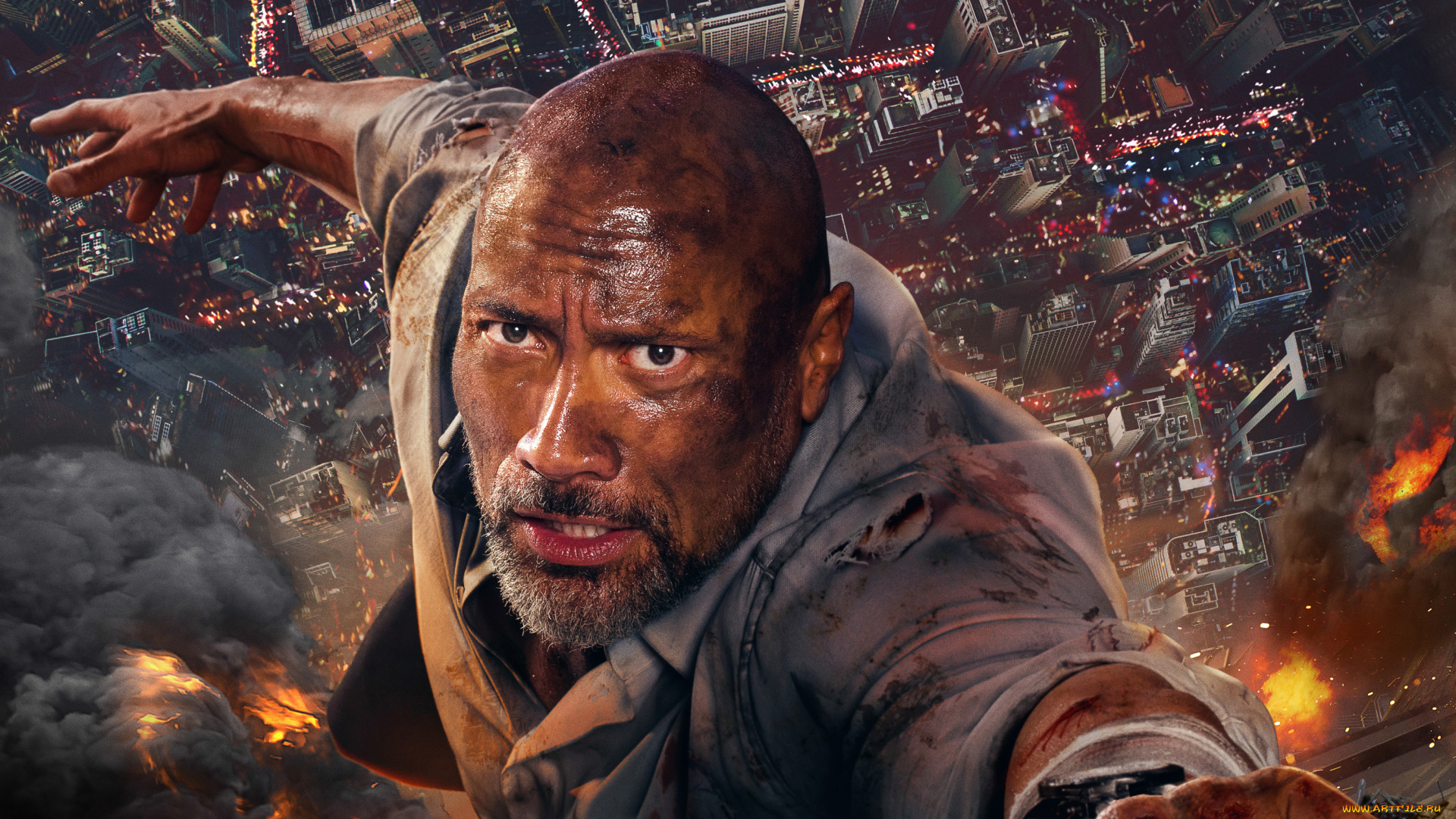 небоскреб, , 2018, кино, фильмы, skyscraper, триллер, небоскреб, фильмы, криминал, дуэйн, джонсон