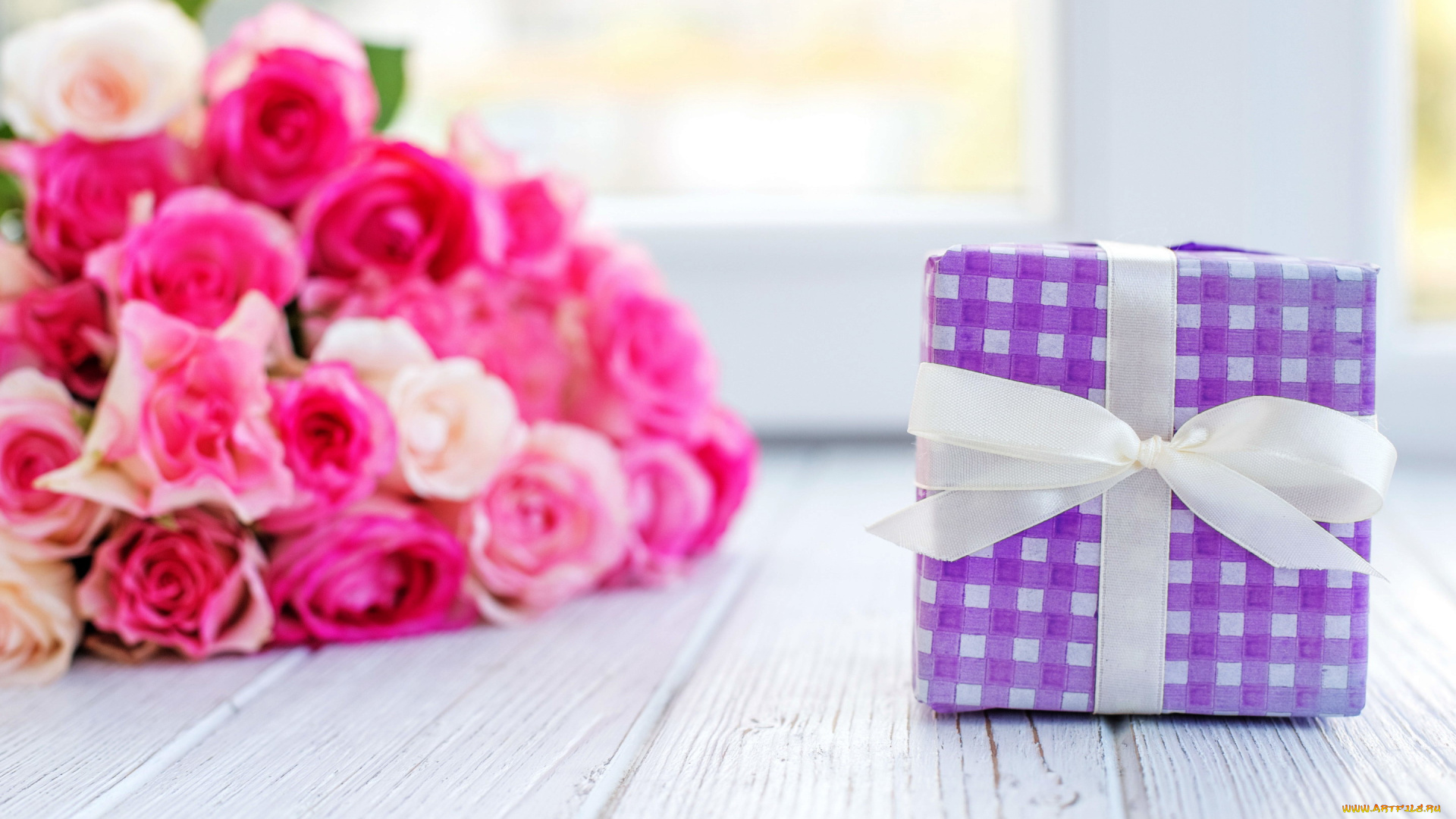 праздничные, подарки, и, коробочки, подарок, букет