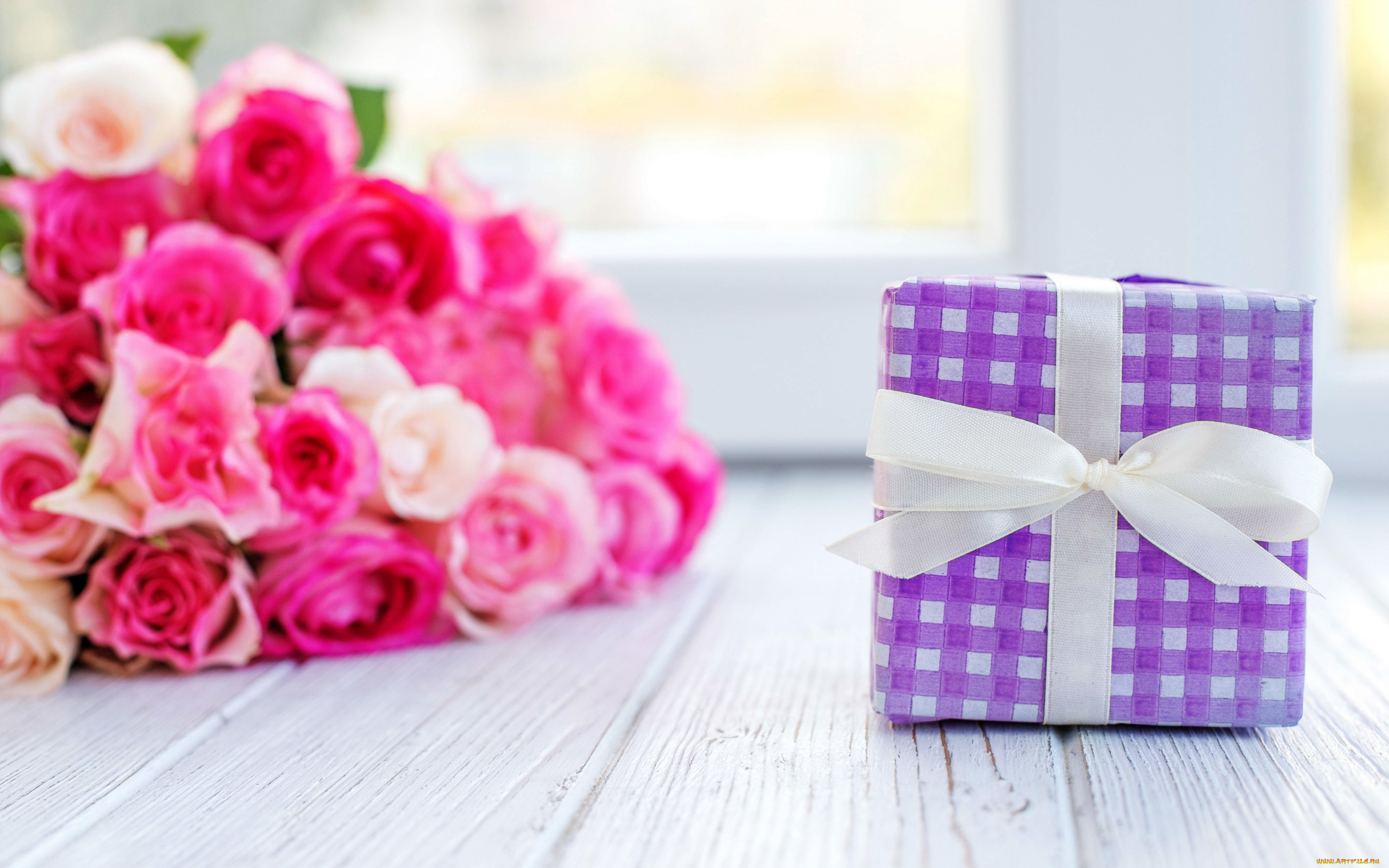 праздничные, подарки, и, коробочки, подарок, букет