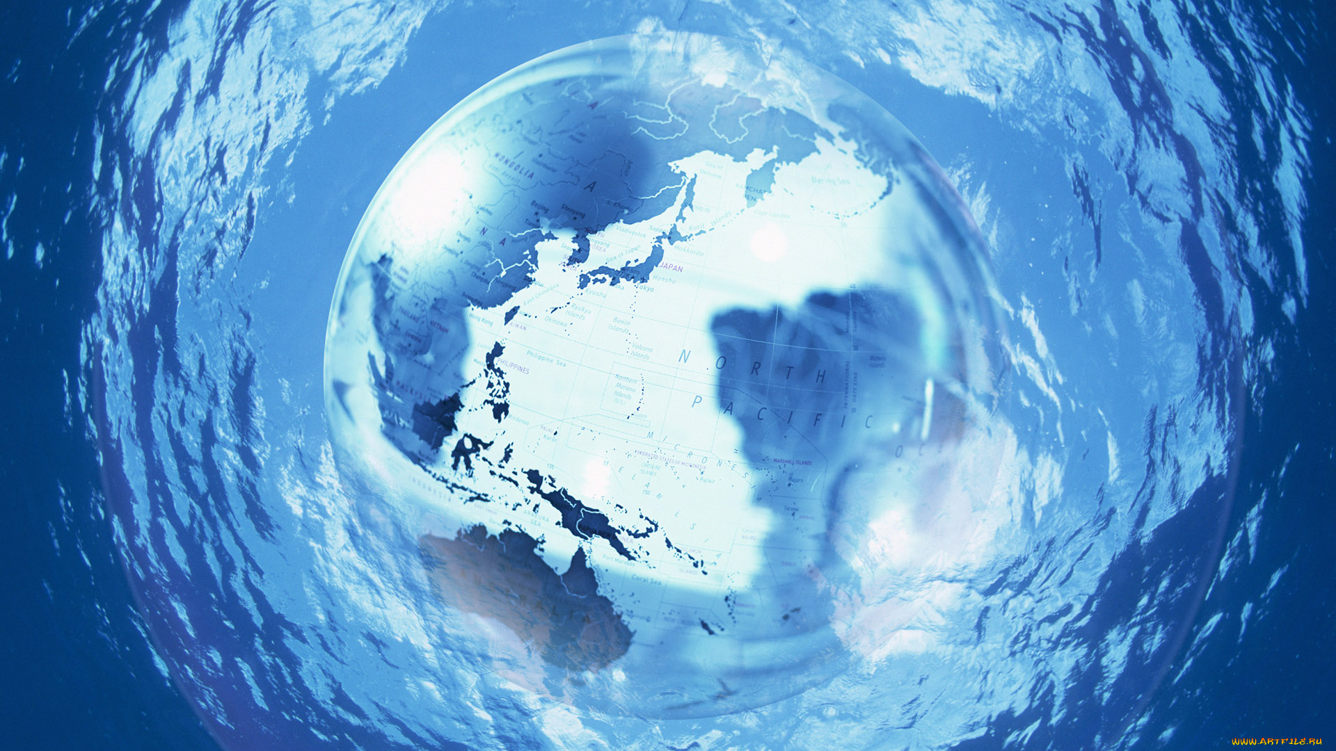 3д, графика, другое, , other, вода, шар, планета