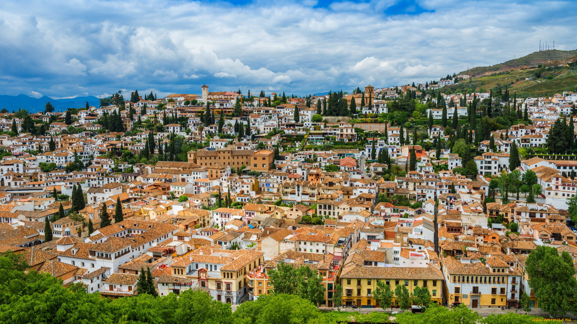города, гранада, , испания, панорама