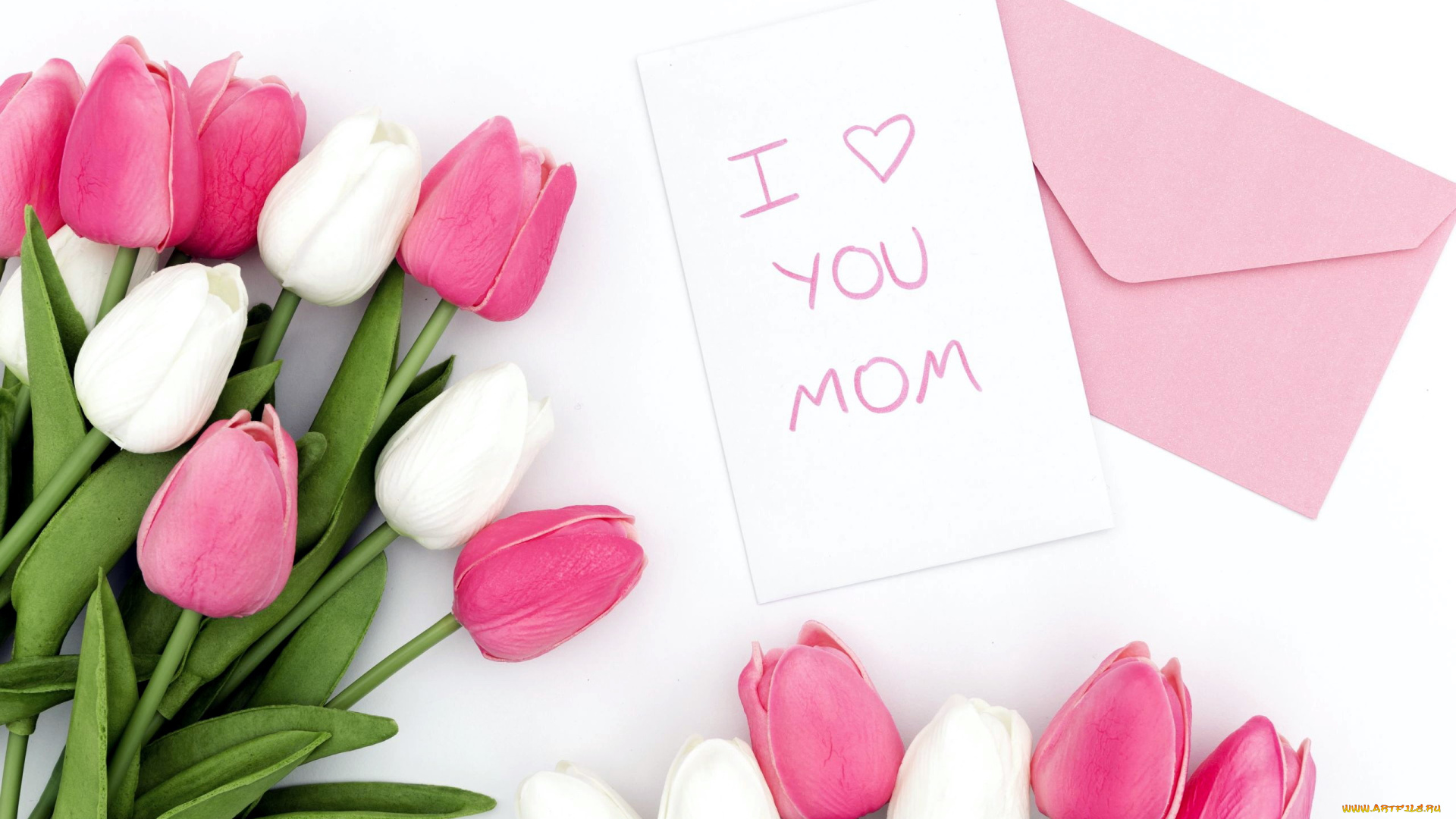 праздничные, день, матери, тюльпаны, надпись, признание