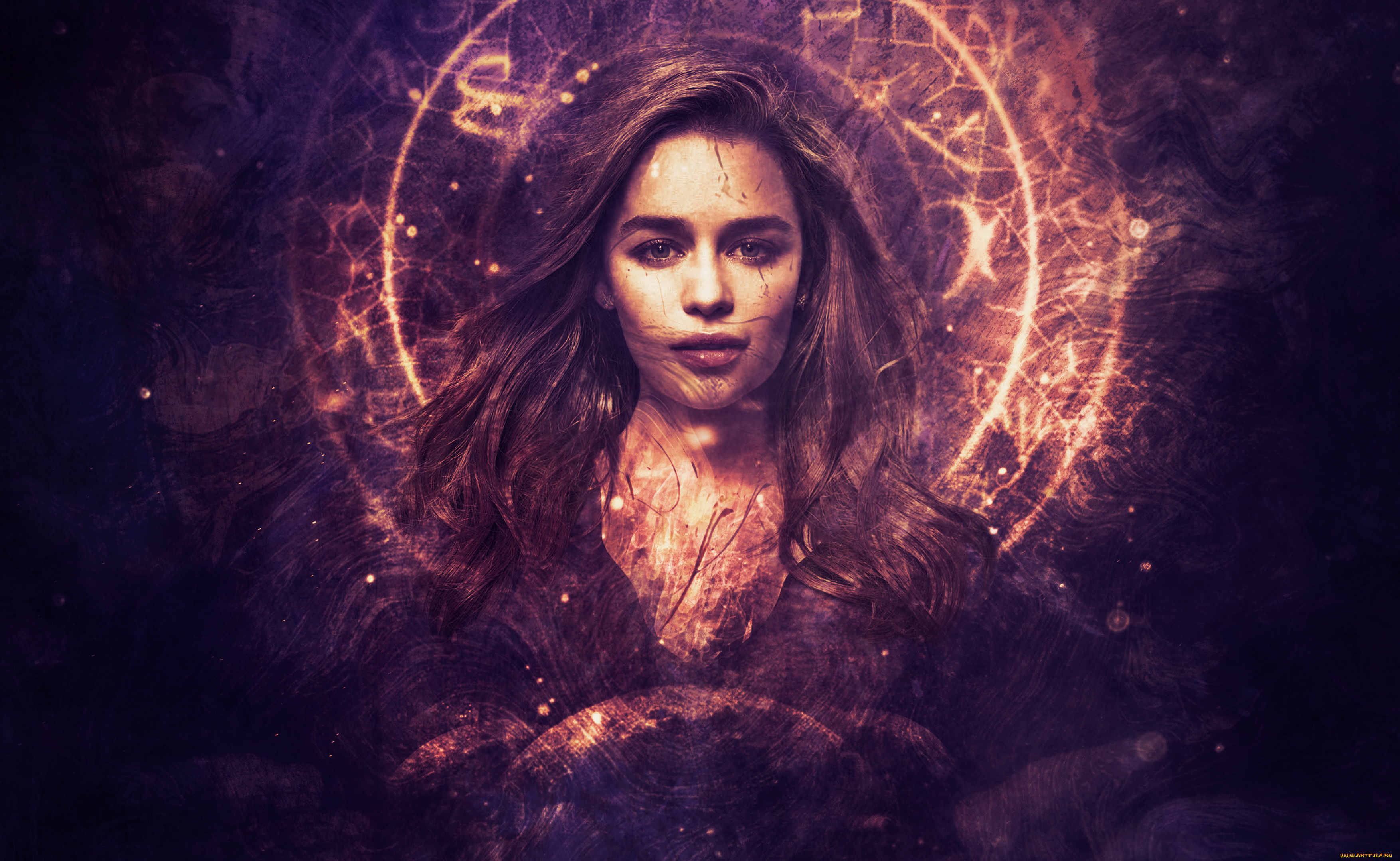 рисованное, люди, эмилия, кларк, лицо