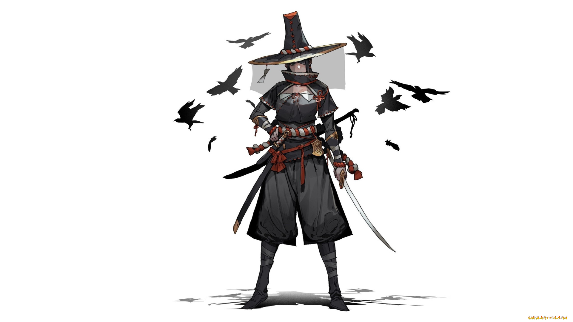 аниме, оружие, , техника, , технологии, девушка, птицы, шляпа