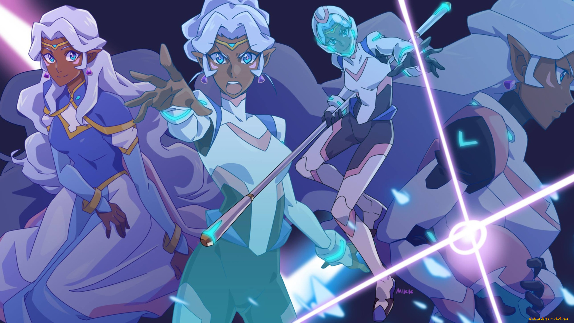 аниме, unknown, , другое, , девушка, посох