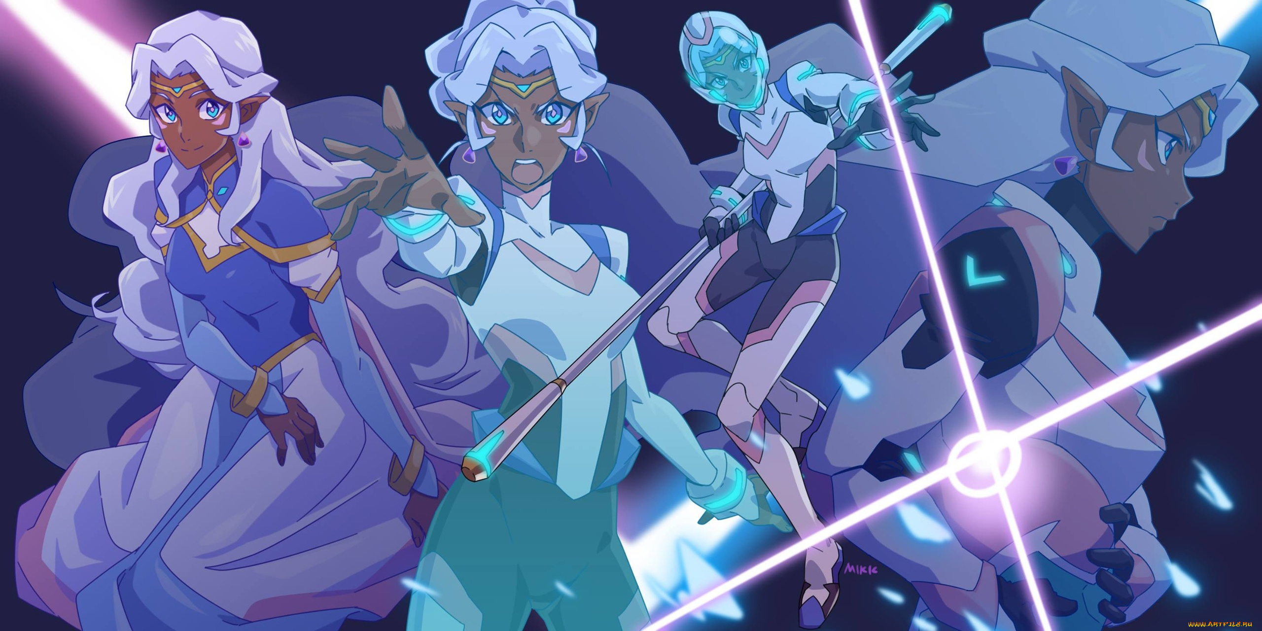 аниме, unknown, , другое, , девушка, посох