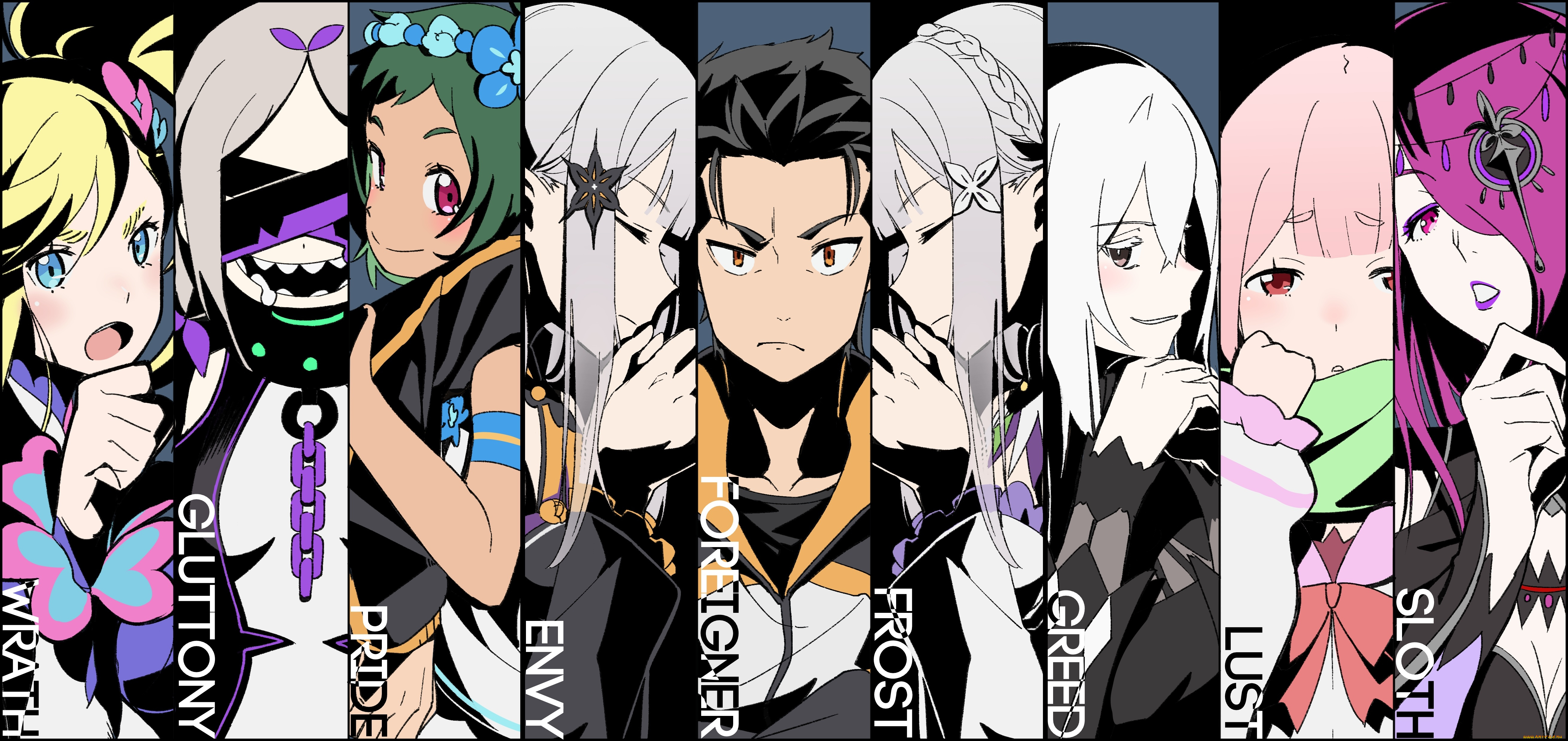 аниме, re, , zero, kara, hajimeru, isekai, seikatsu, жизнь, в, альтернативном, мире, с, нуля