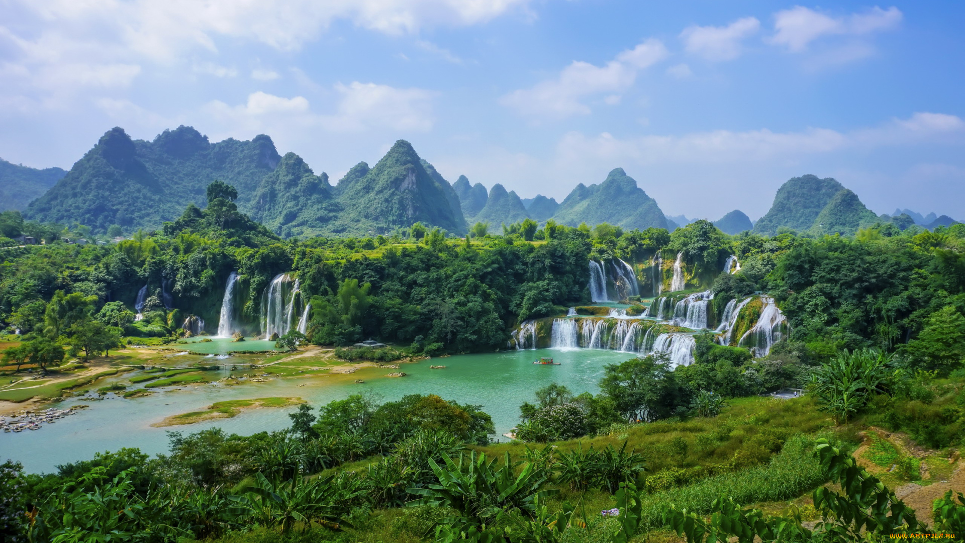 vietnam, природа, водопады