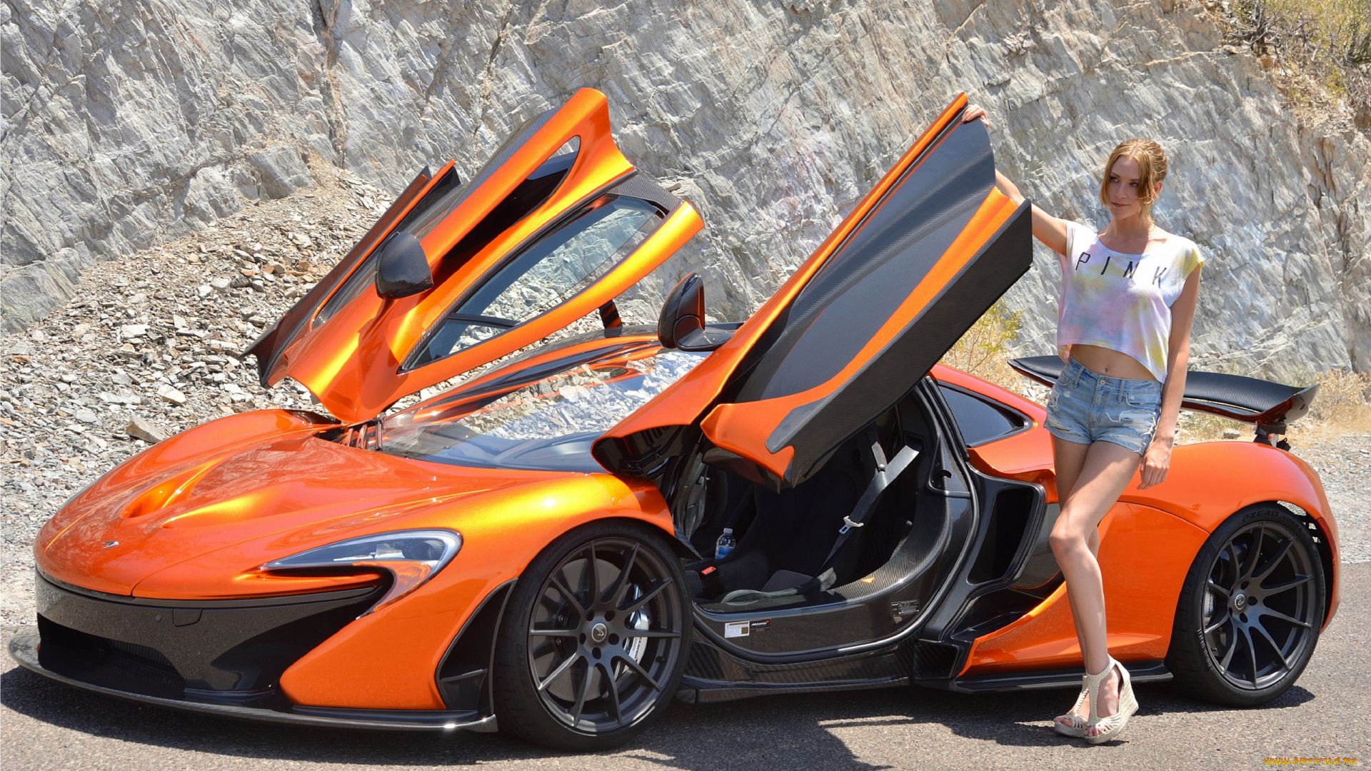 автомобили, -авто, с, девушками, mclaren