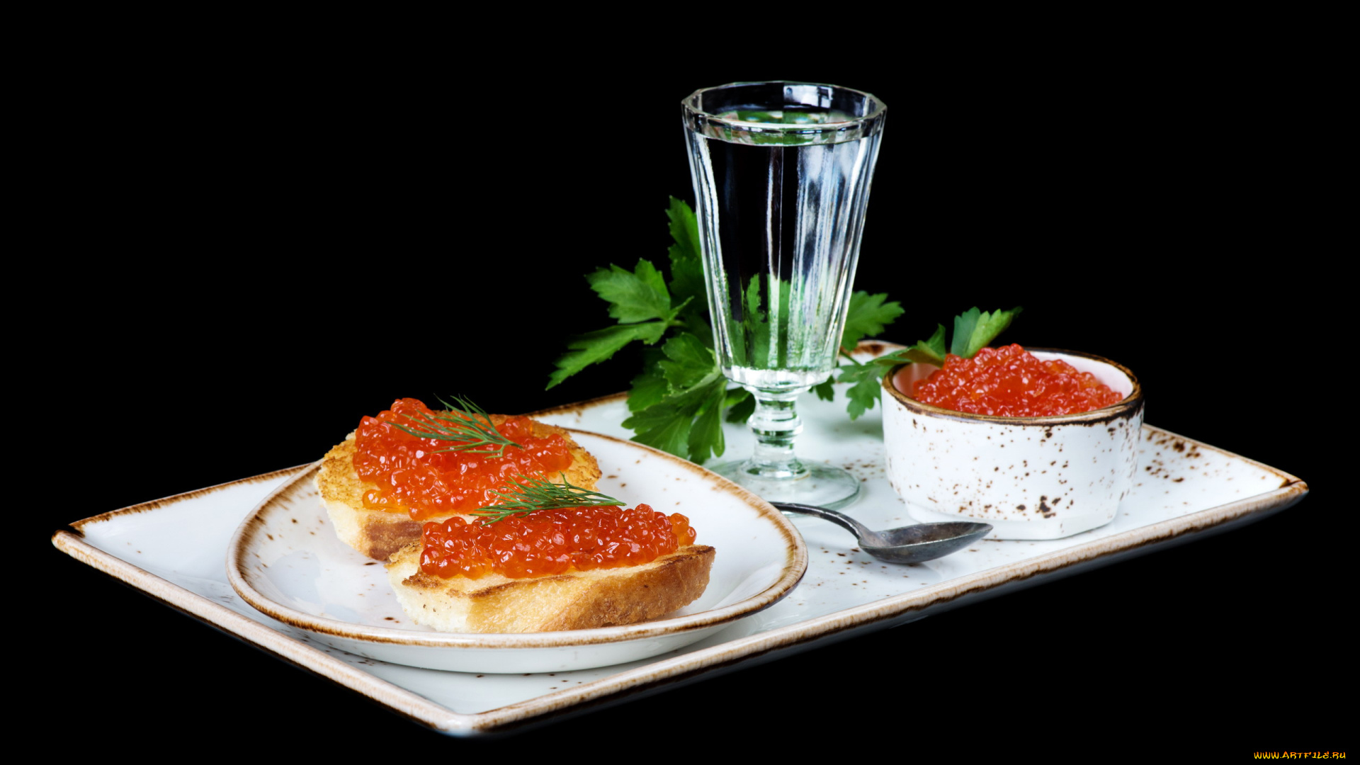 еда, икра, красная, деликатес, рюмка, водка