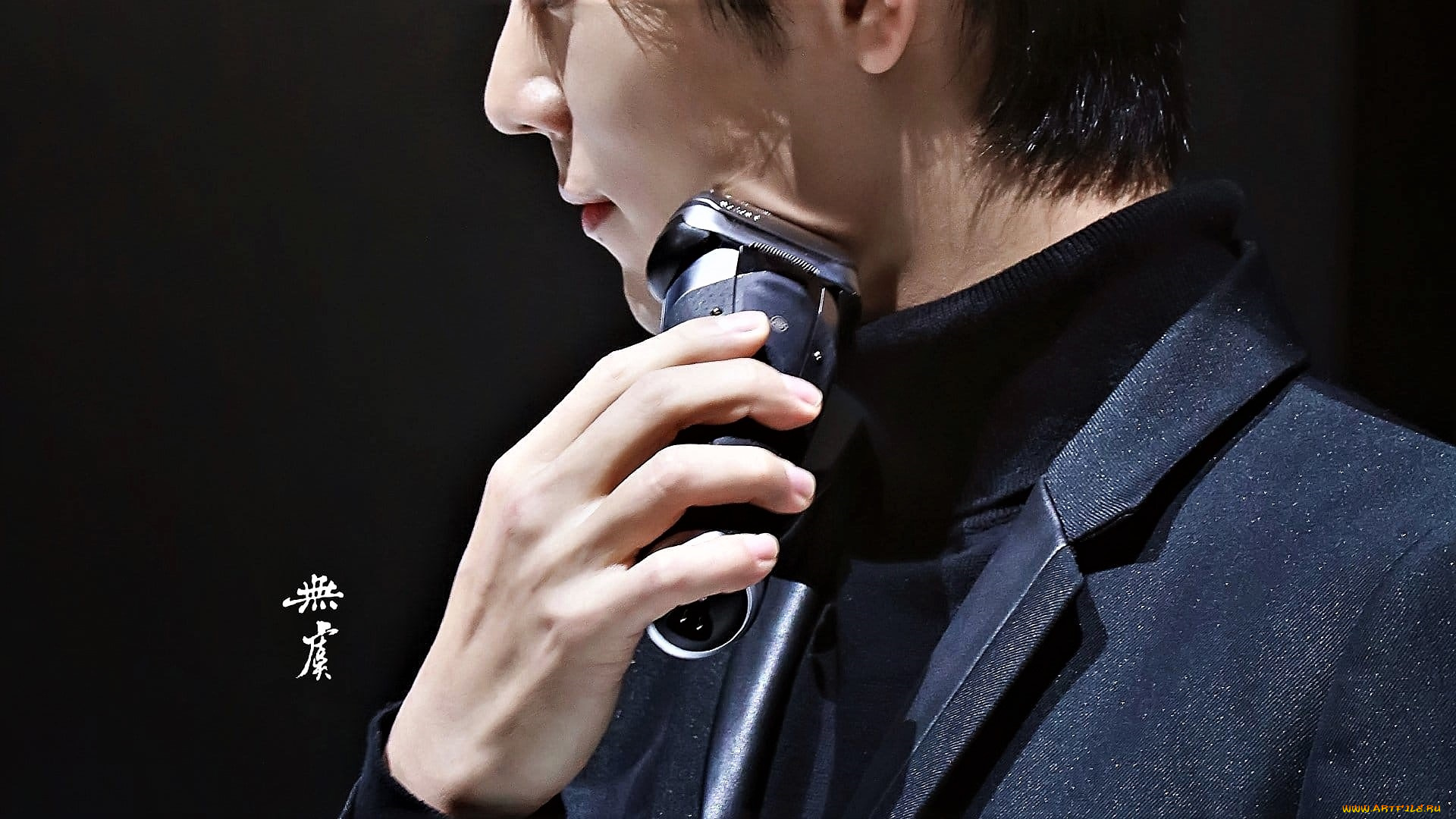 мужчины, xiao, zhan, актер, пиджак, бритва