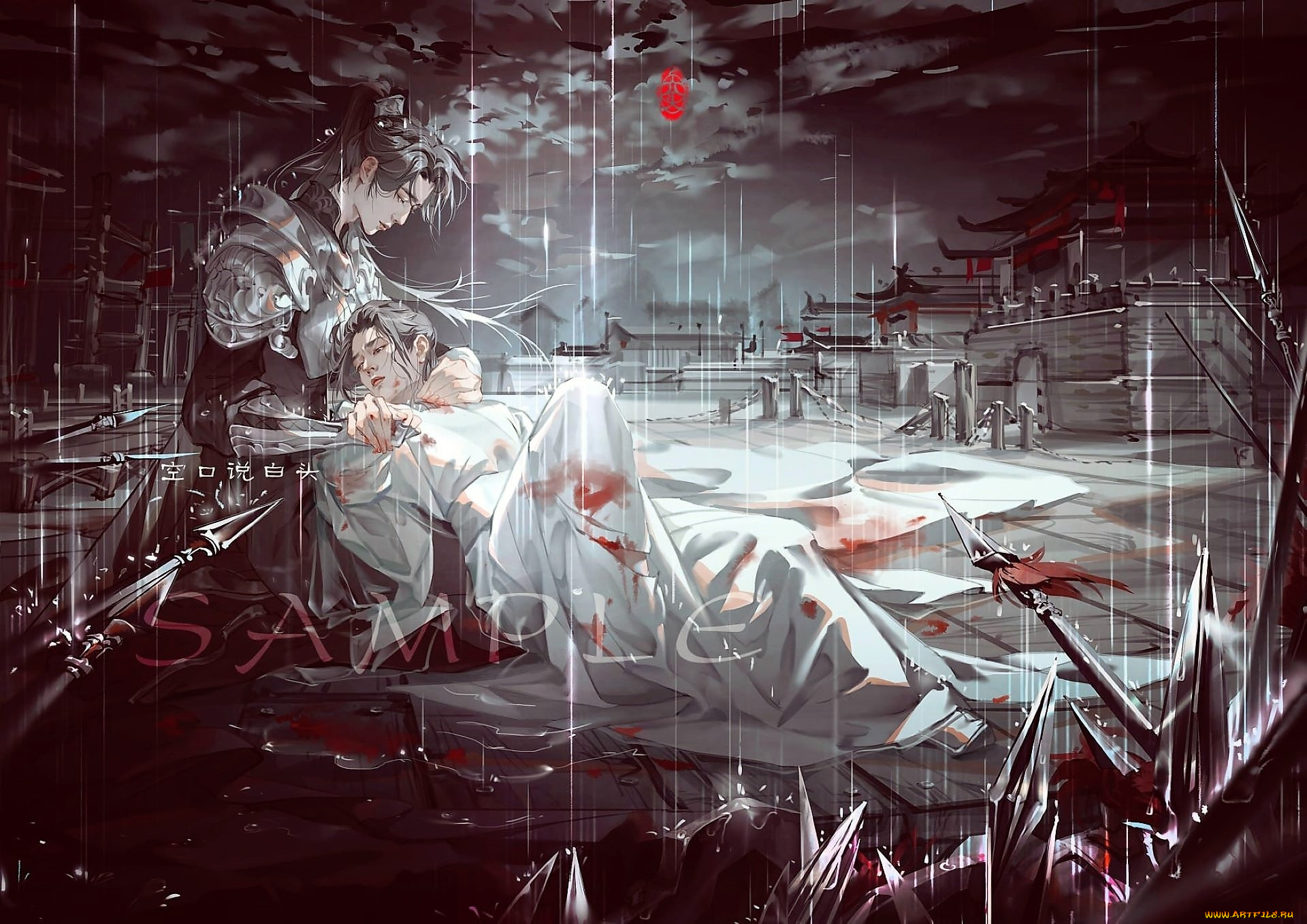 аниме, mo, dao, zu, shi, вэй, усянь, лань, ванцзи, кровь, дома