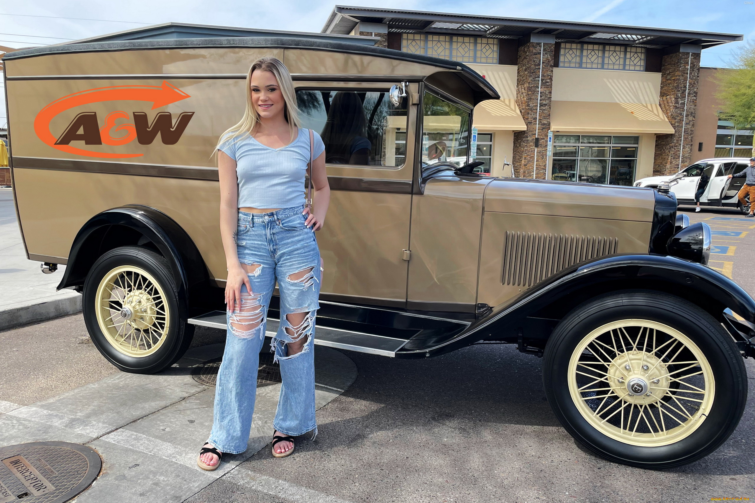 автомобили, -авто, с, девушками, vintage, van