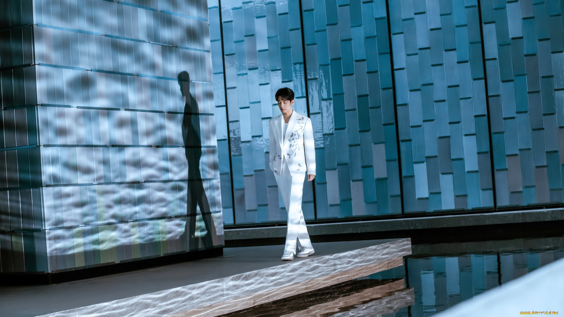 мужчины, xiao, zhan, актер, костюм, стены, канал