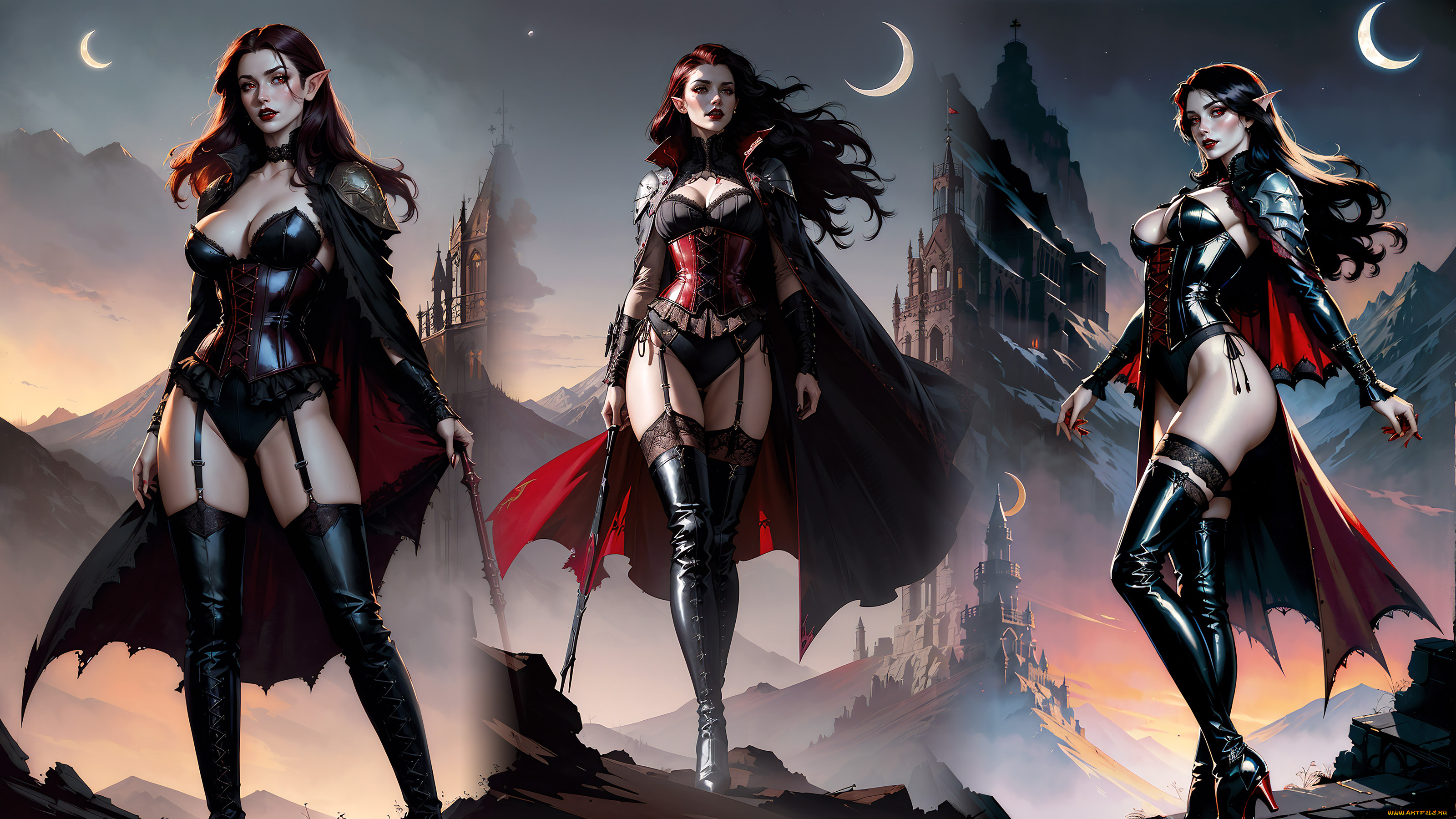 фэнтези, вампиры, нейросети, графика, нейроарт, ai, art, нейронные, сети, рисунки, нейро, искусство, нейрографика, graphics, neuroart, neural, networks, drawings, neuro, neurography