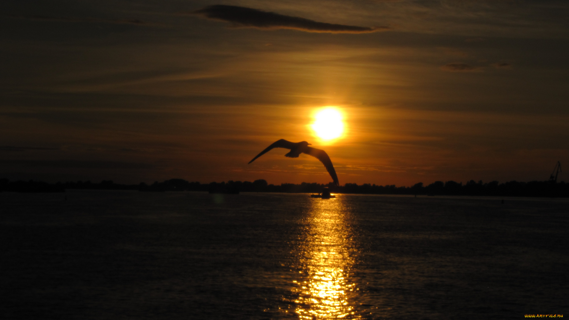 закат, на, волге, природа, восходы, закаты