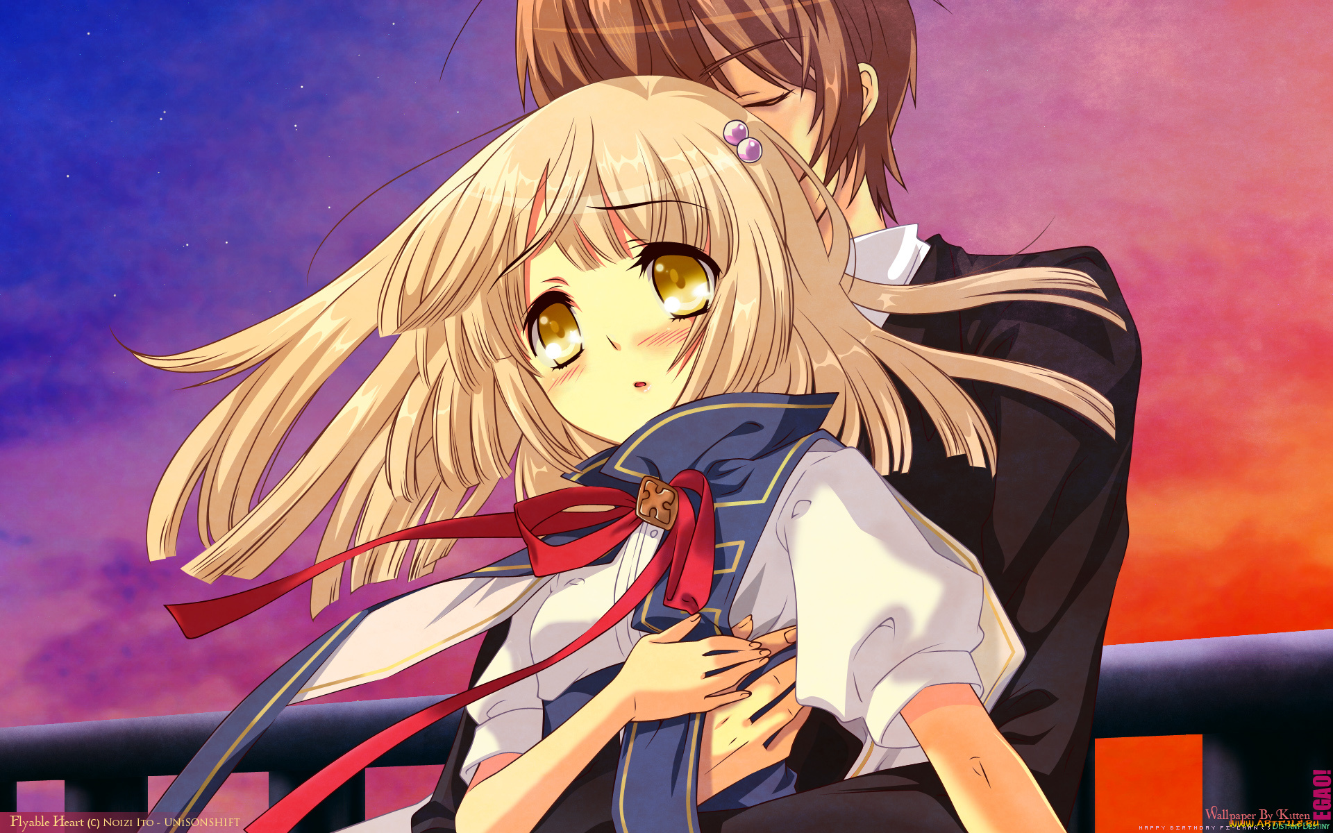 аниме, flyable, heart