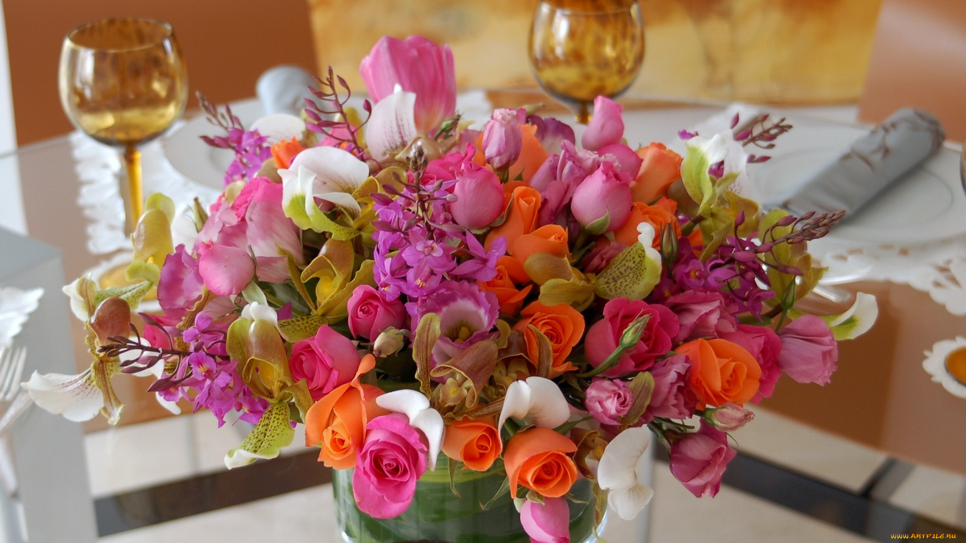 цветы, букеты, композиции, сервировка, розы, букет