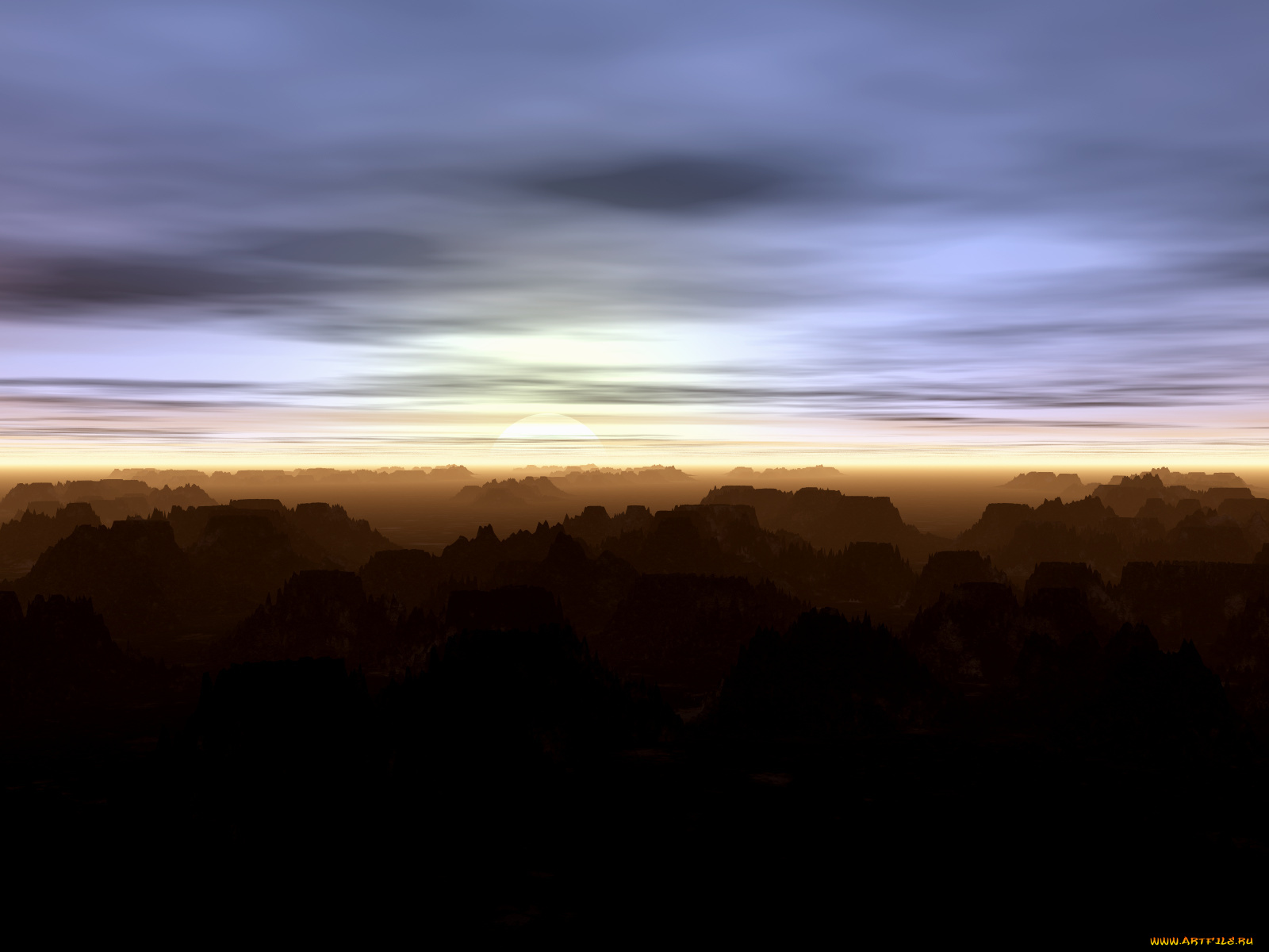 3д, графика, nature, landscape, природа, горы, небо