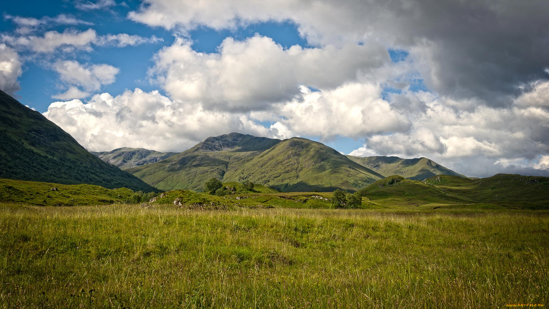 природа, горы, облака, вершины