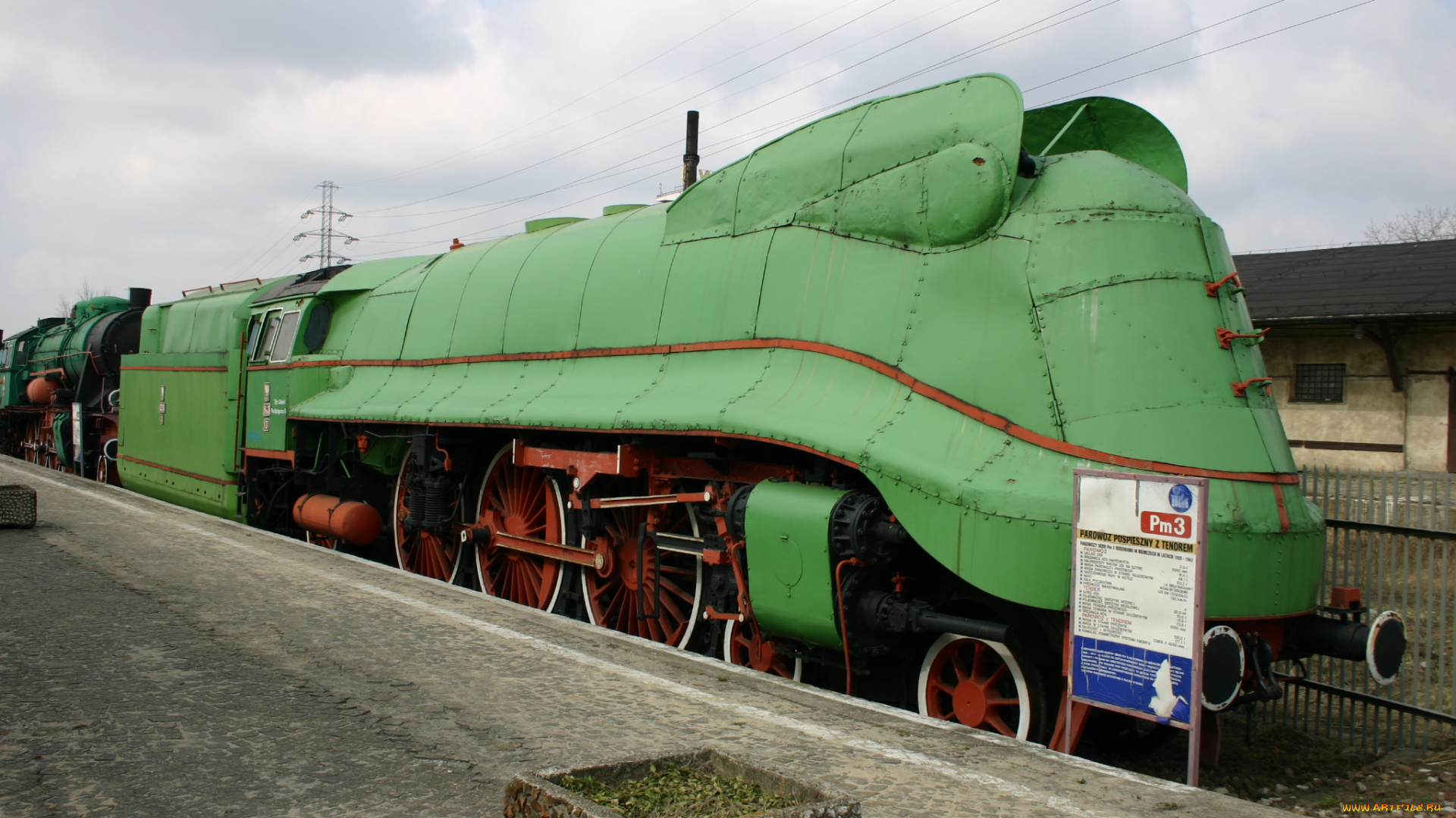 техника, паровозы, зеленый, экспонат