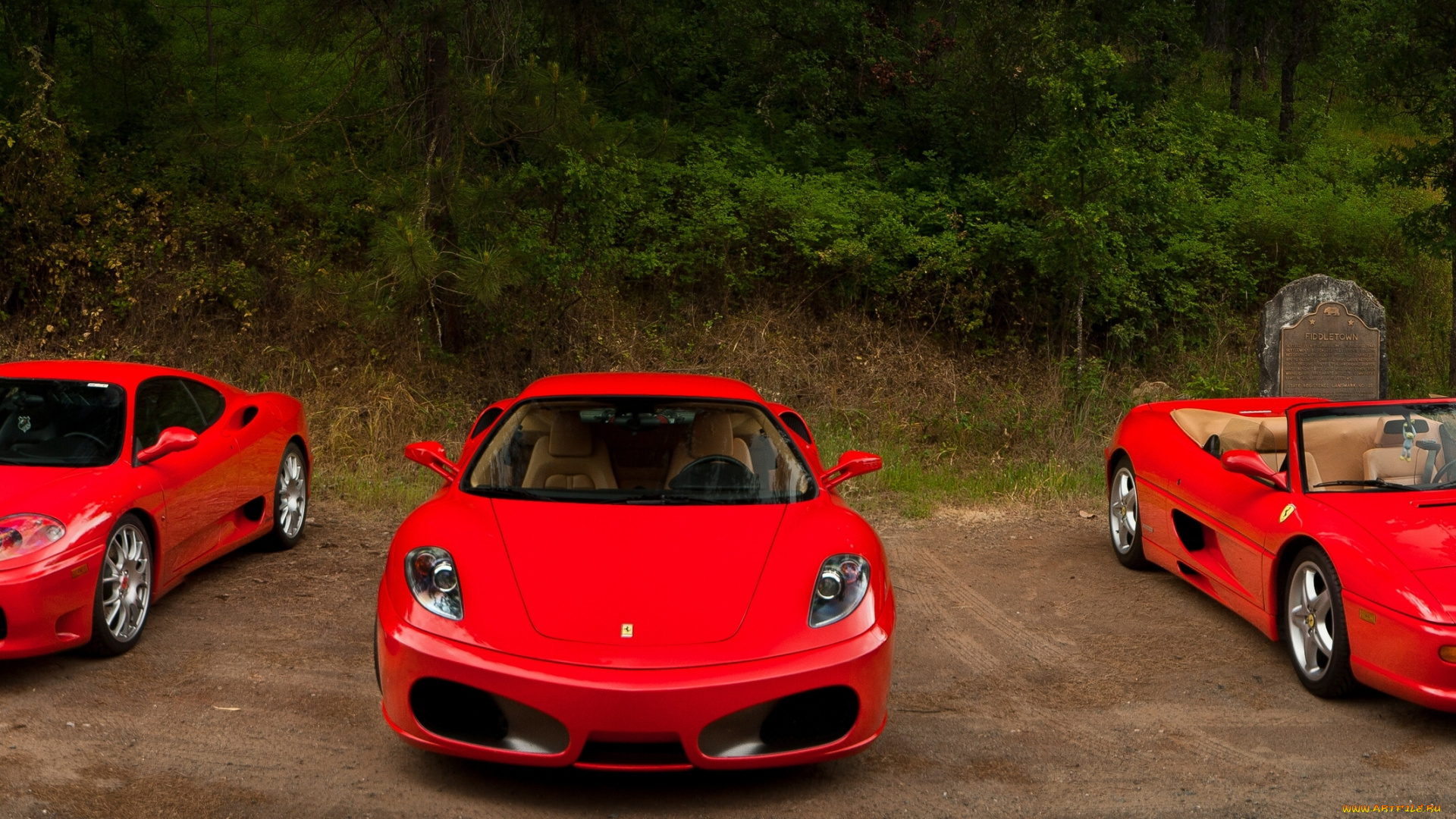 автомобили, ferrari, троица