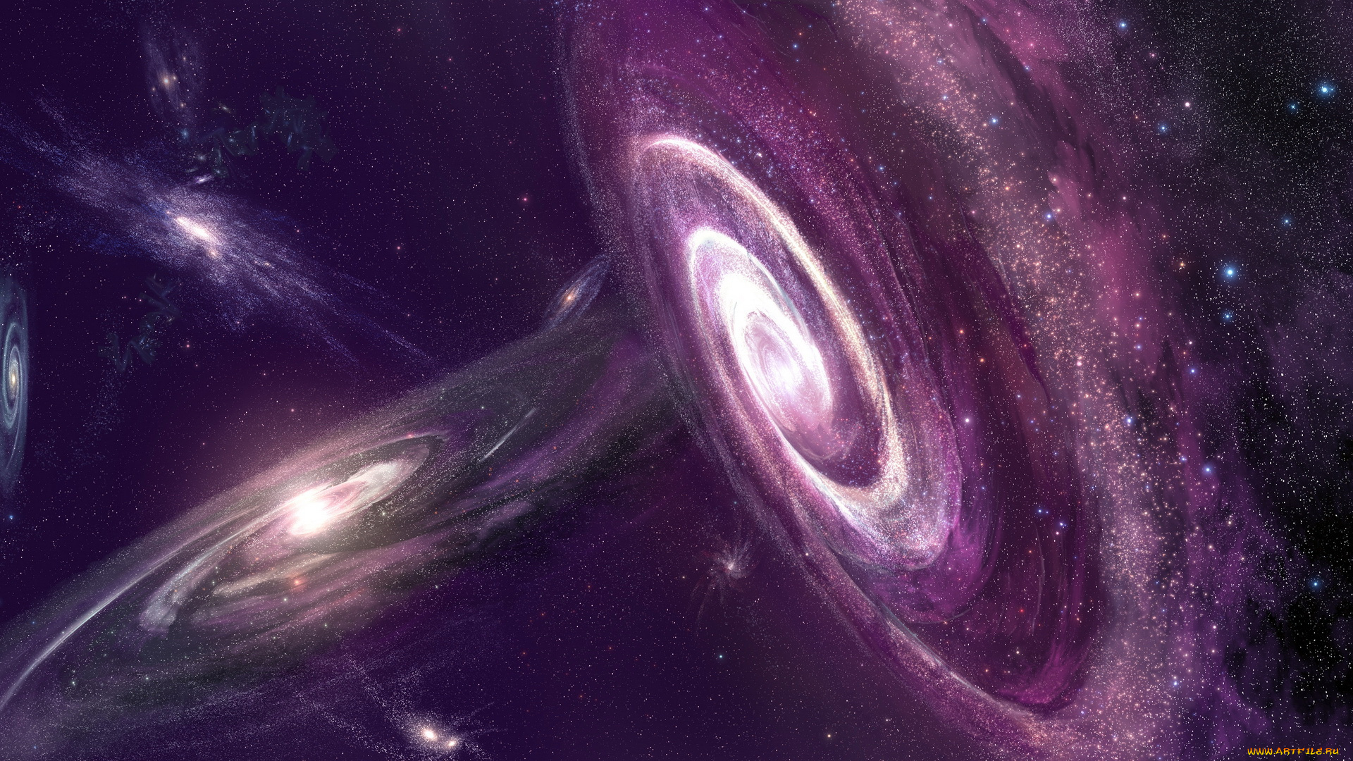 космос, арт, галактики