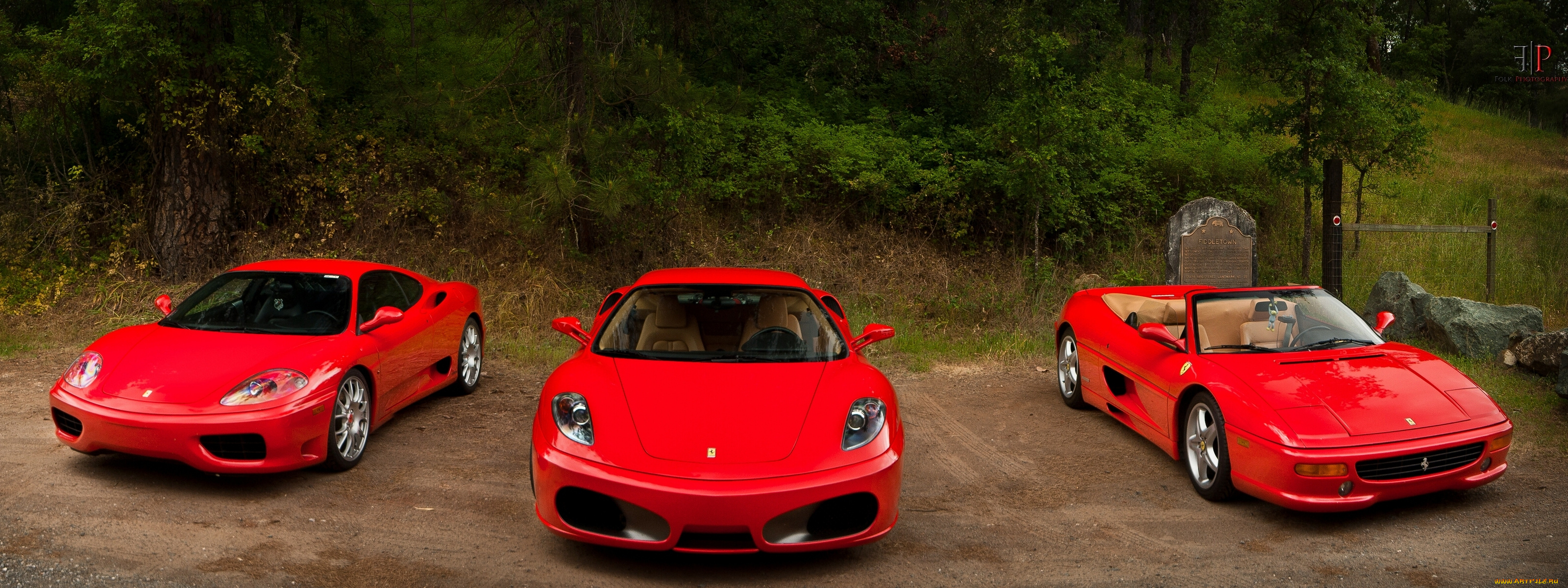 автомобили, ferrari, троица