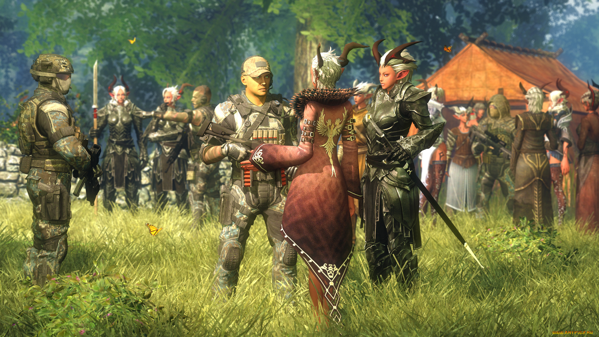 3д, графика, fantasy, , фантазия, кастаники, солдаты