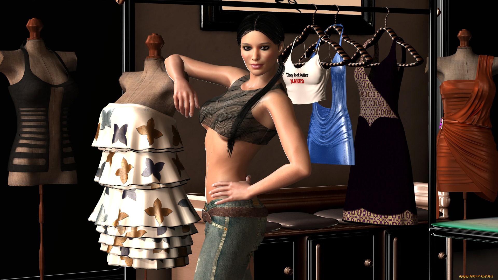 3д, графика, people, , люди, модель, взгляд, девушка