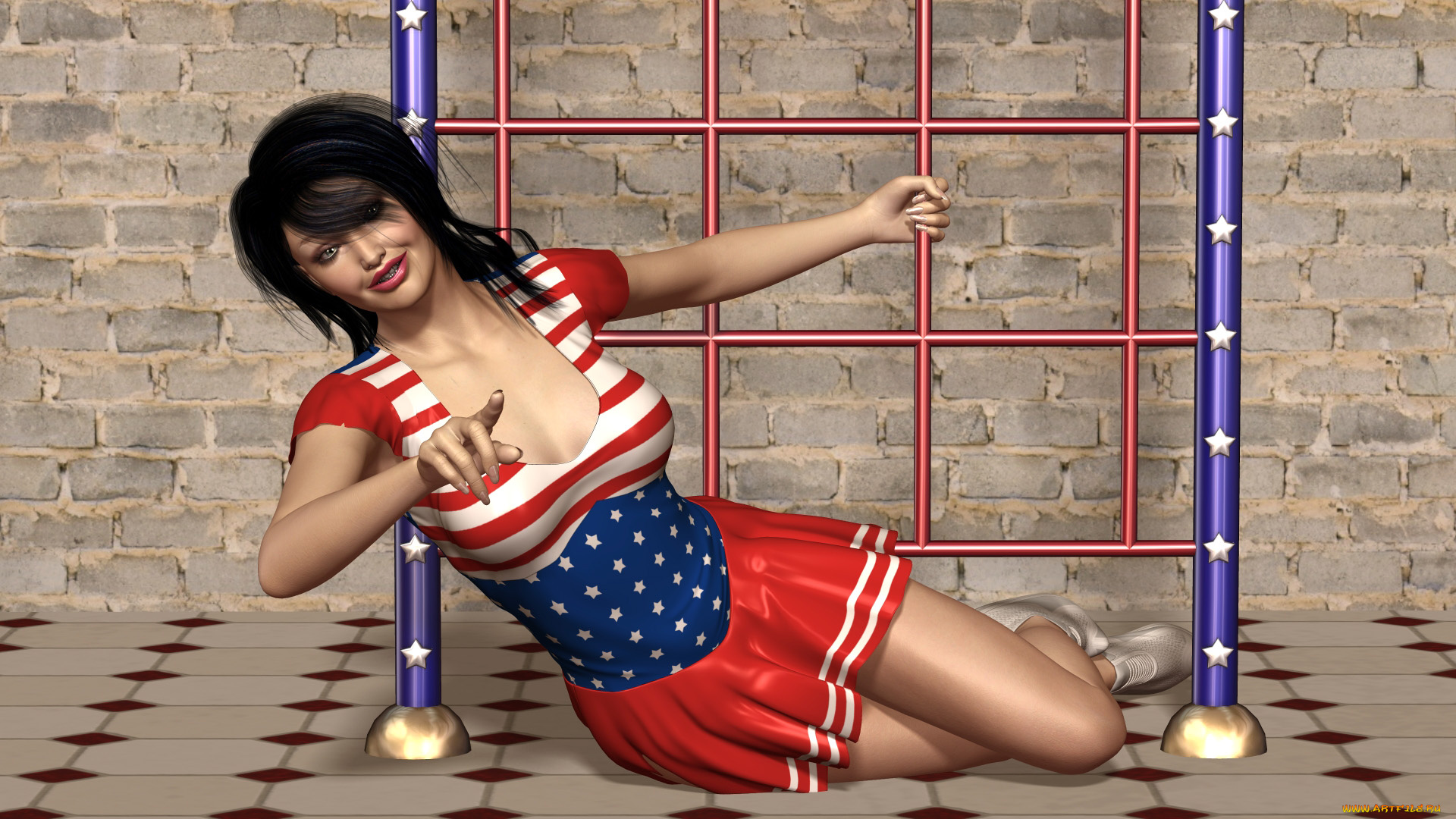 3д, графика, people, , люди, взгляд, девушка