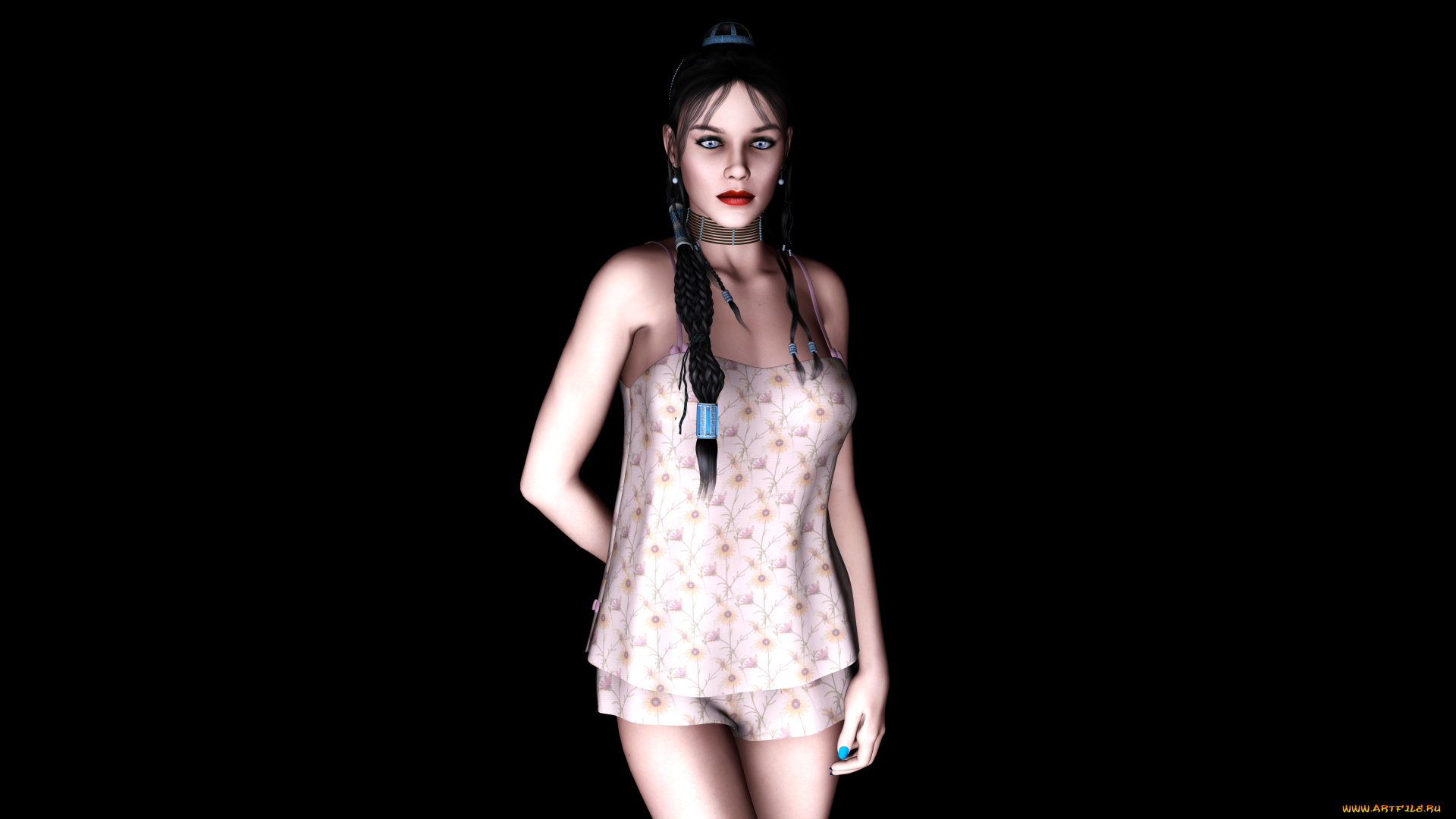 elise, 3д, графика, people, , люди, девушка, фон, взгляд