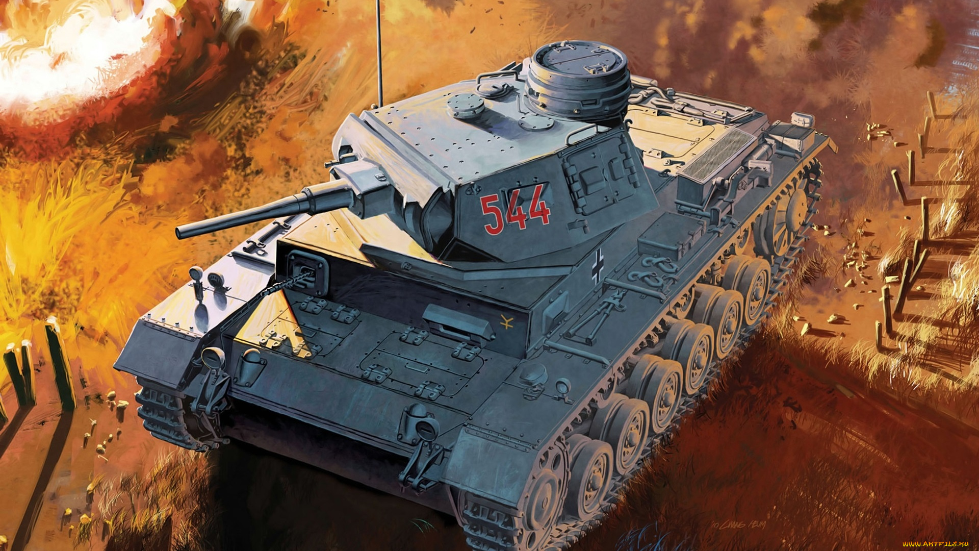 рисованные, армия, танк