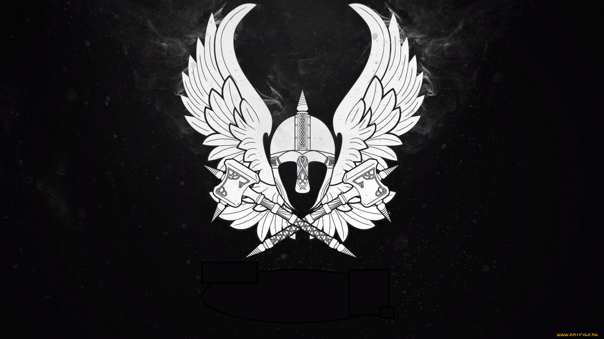 рисованные, минимализм, шлем, крылья
