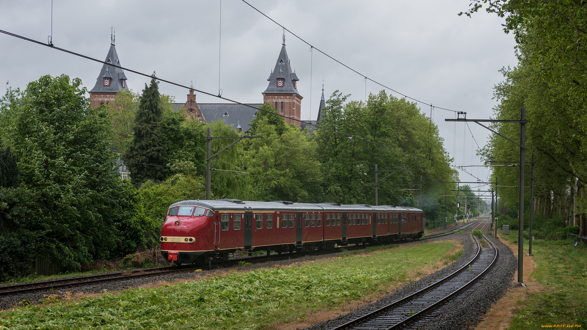 техника, поезда, железная, дорога, рельсы, локомотив, состав