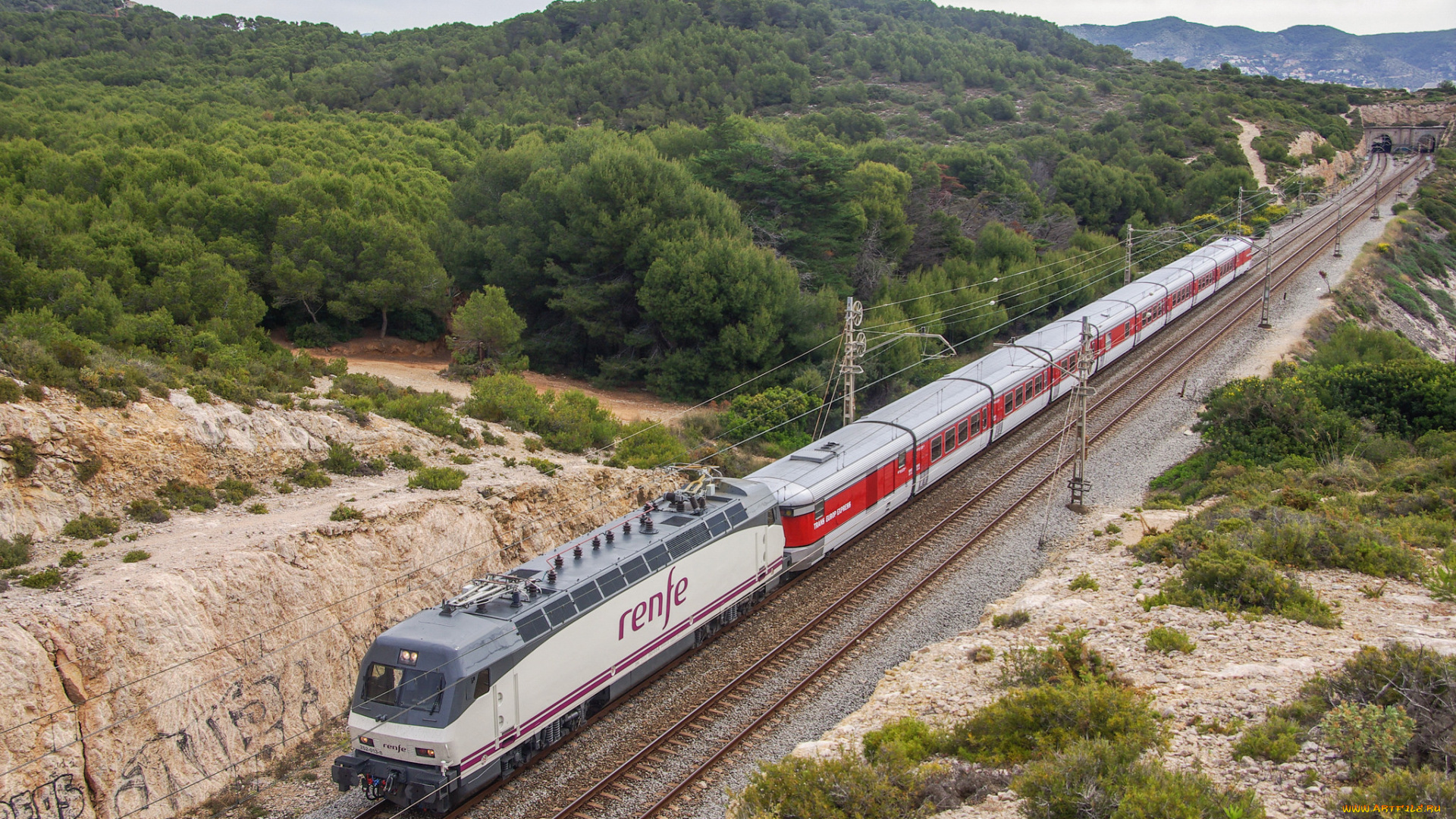 техника, поезда, железная, дорога, рельсы, локомотив, состав