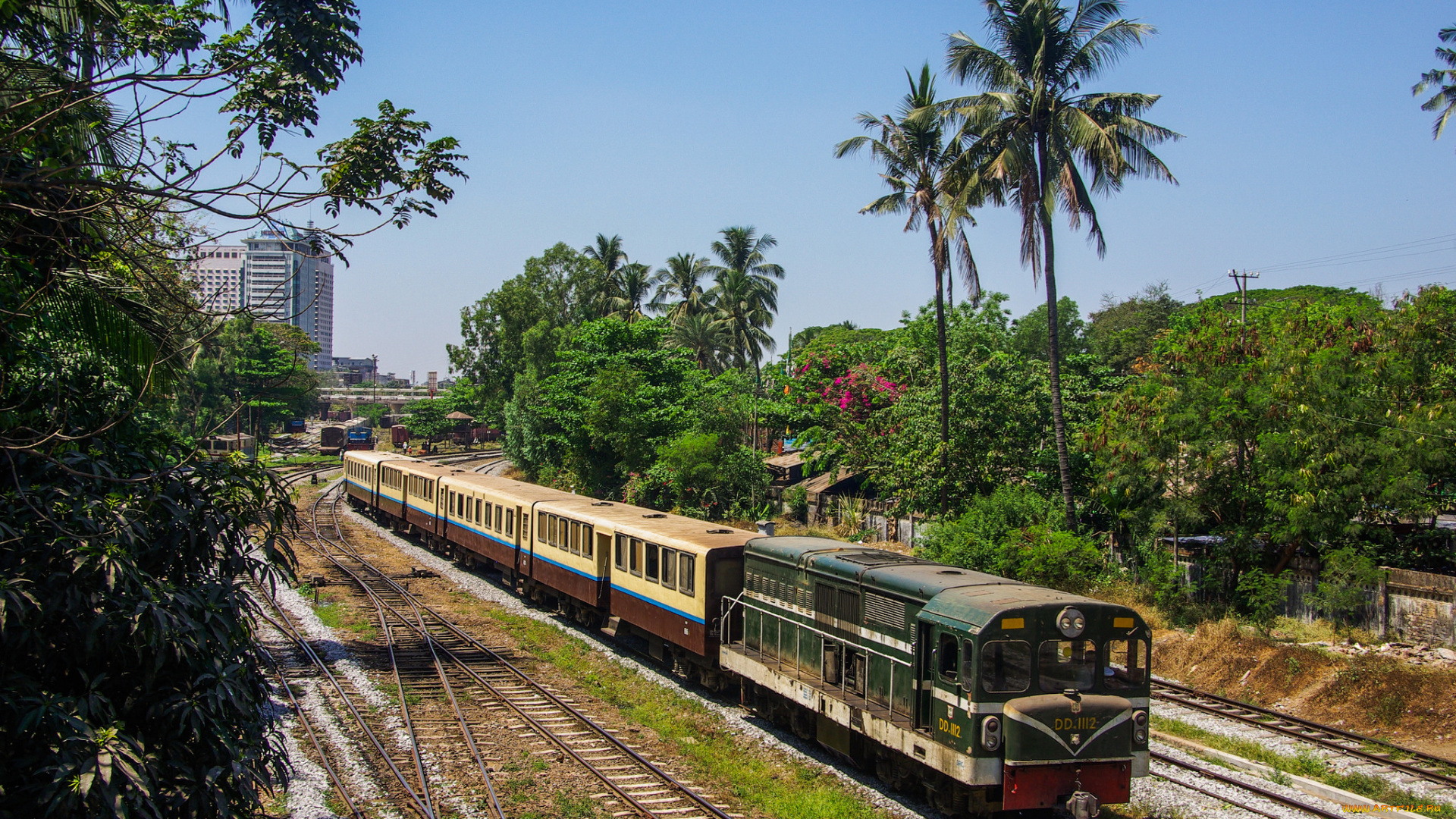 техника, поезда, железная, дорога, рельсы, локомотив, состав