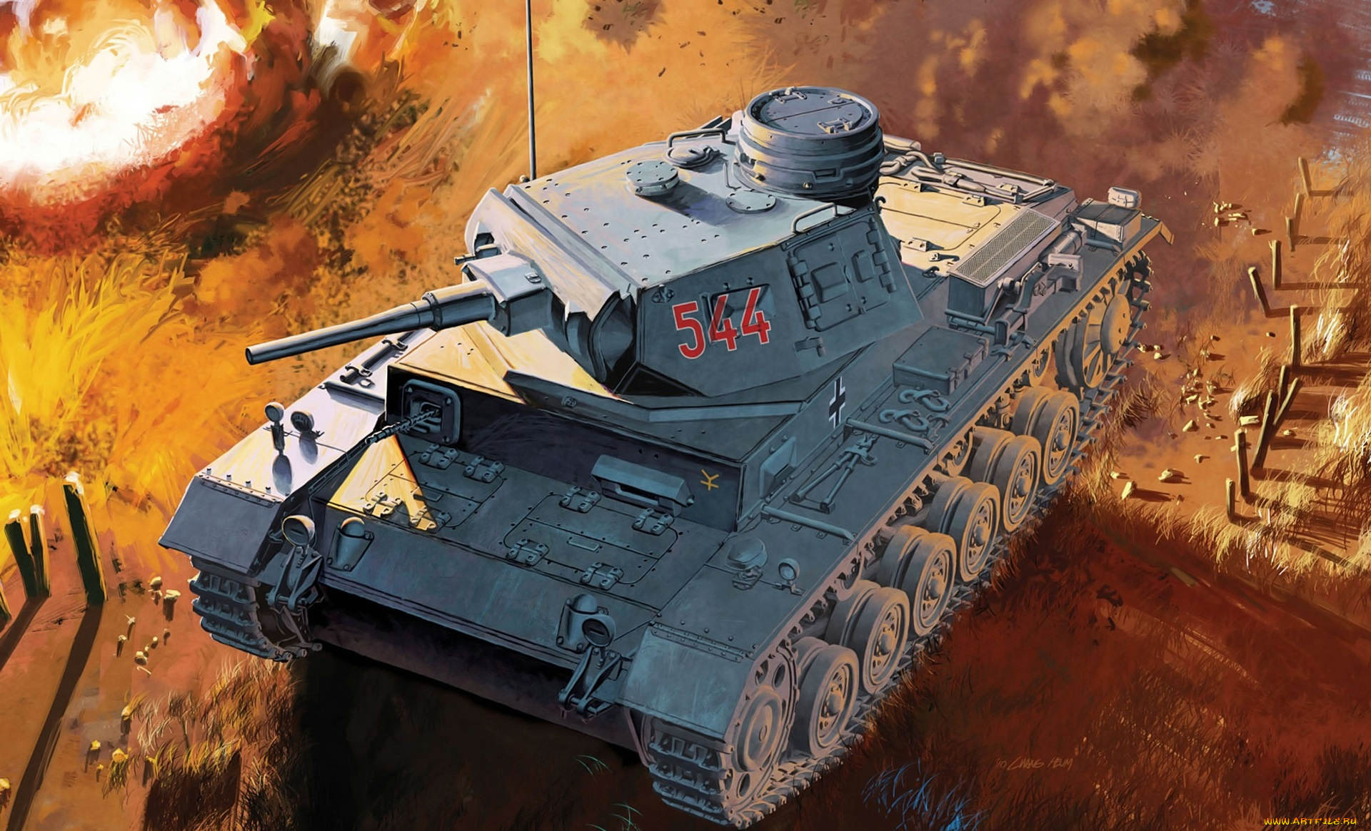 рисованные, армия, танк