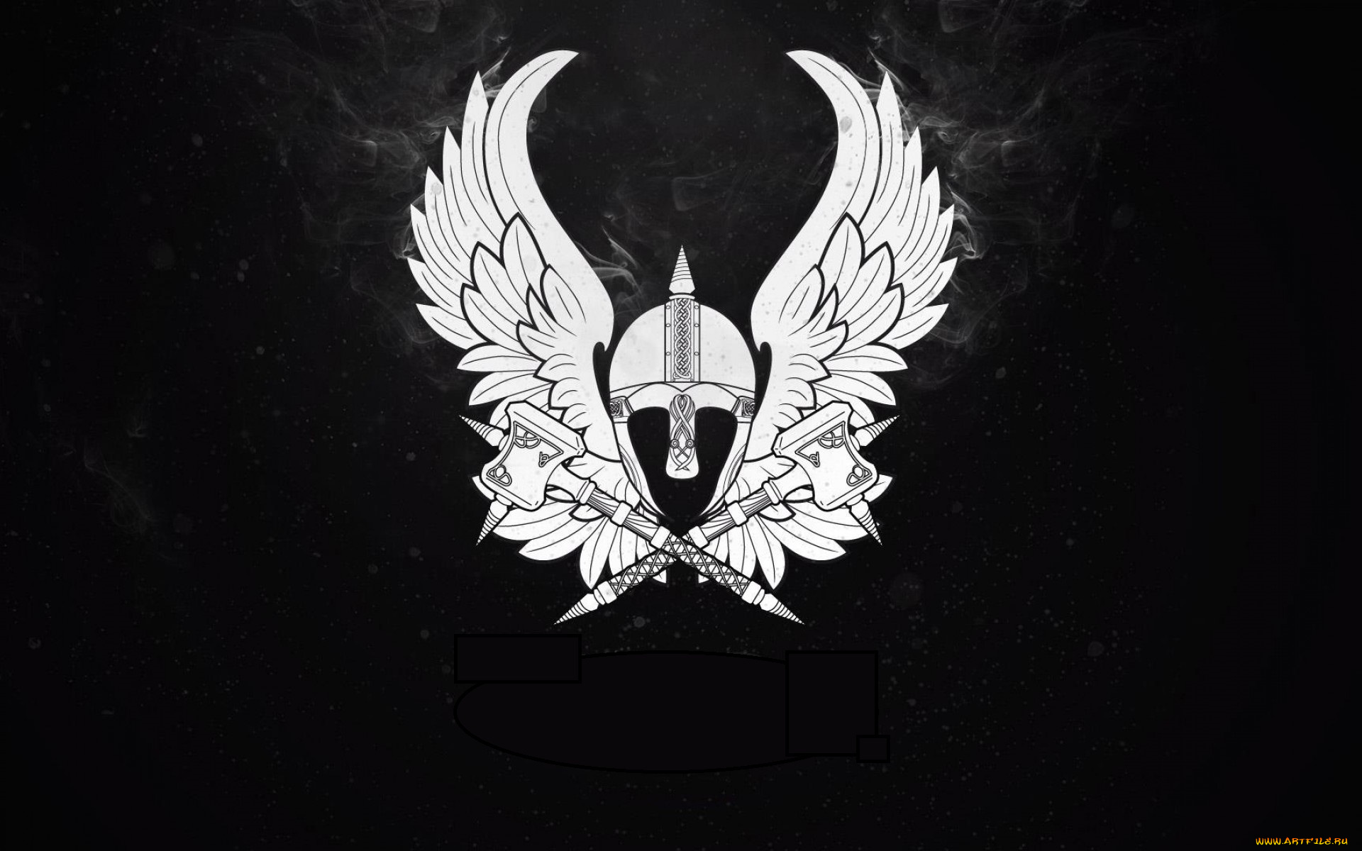 рисованные, минимализм, шлем, крылья