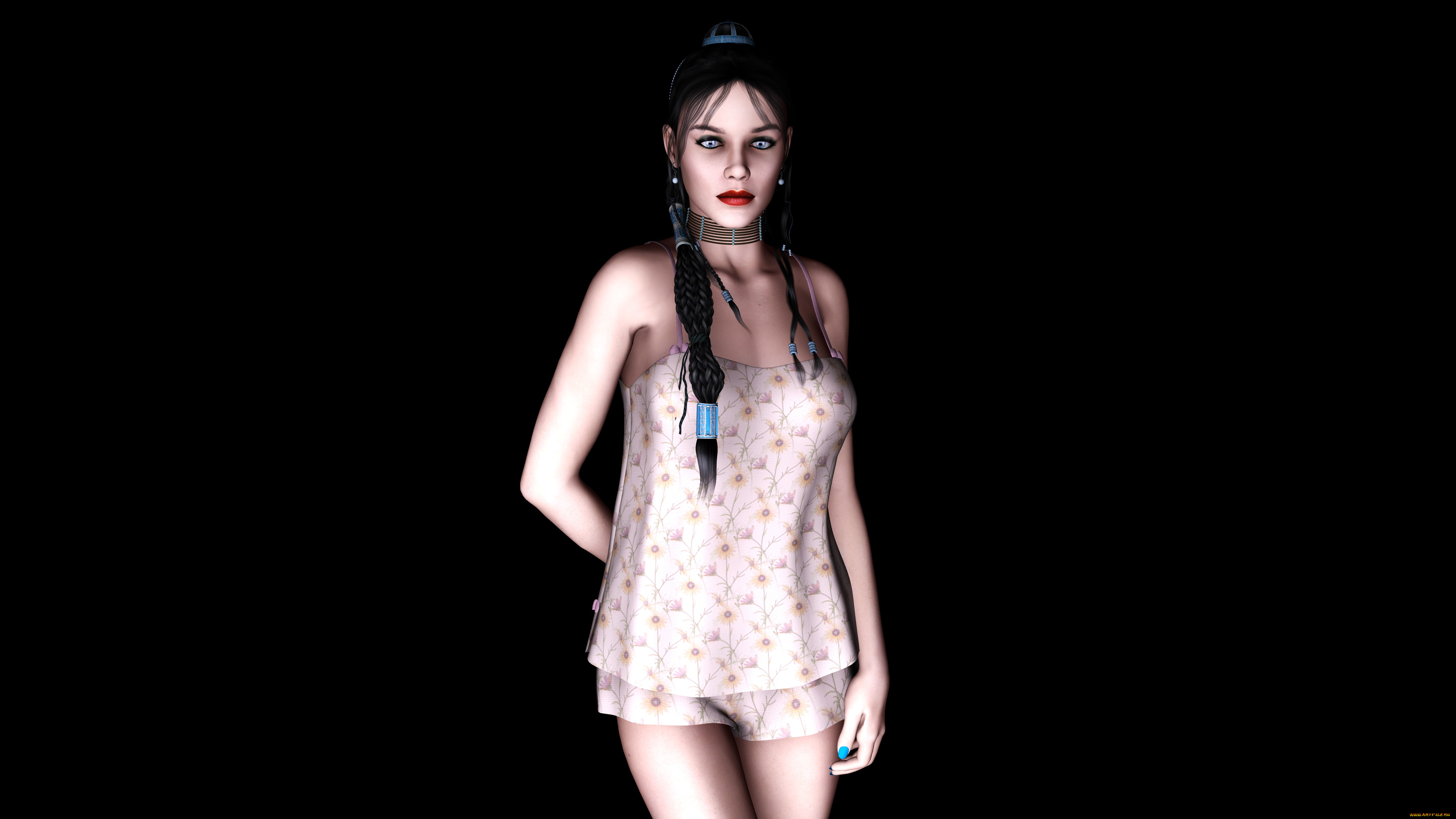 elise, 3д, графика, people, , люди, девушка, фон, взгляд