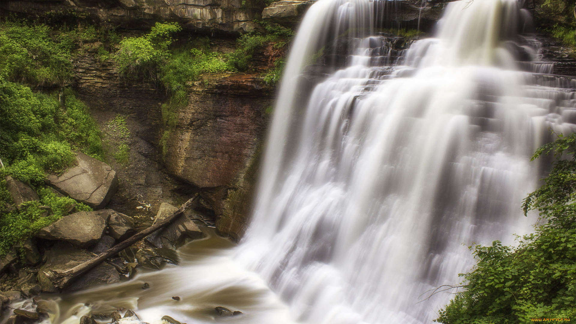 природа, водопады, водопад, река