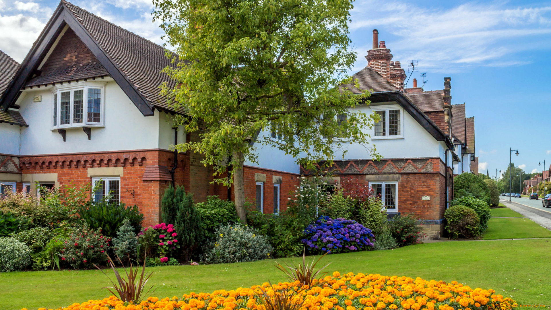 города, -, здания, , дома, лето, дом