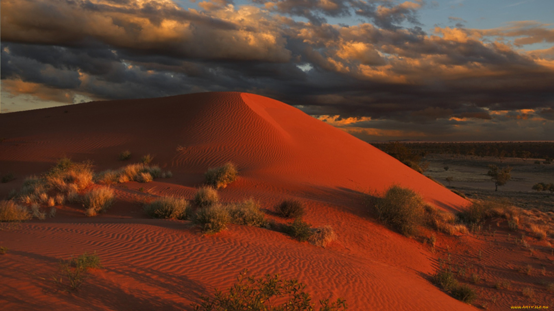природа, пустыни, облака, песок