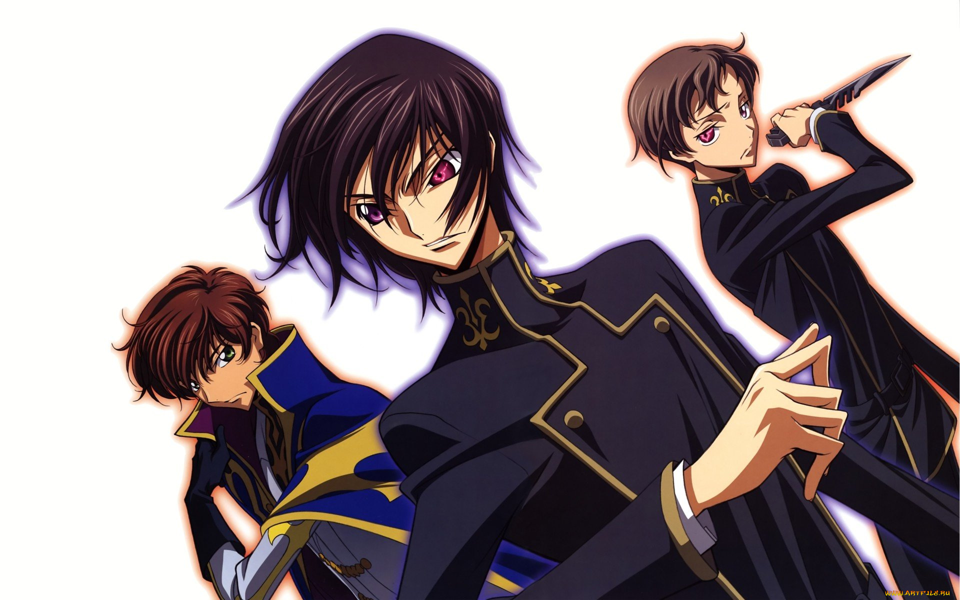 аниме, code, geass, парни