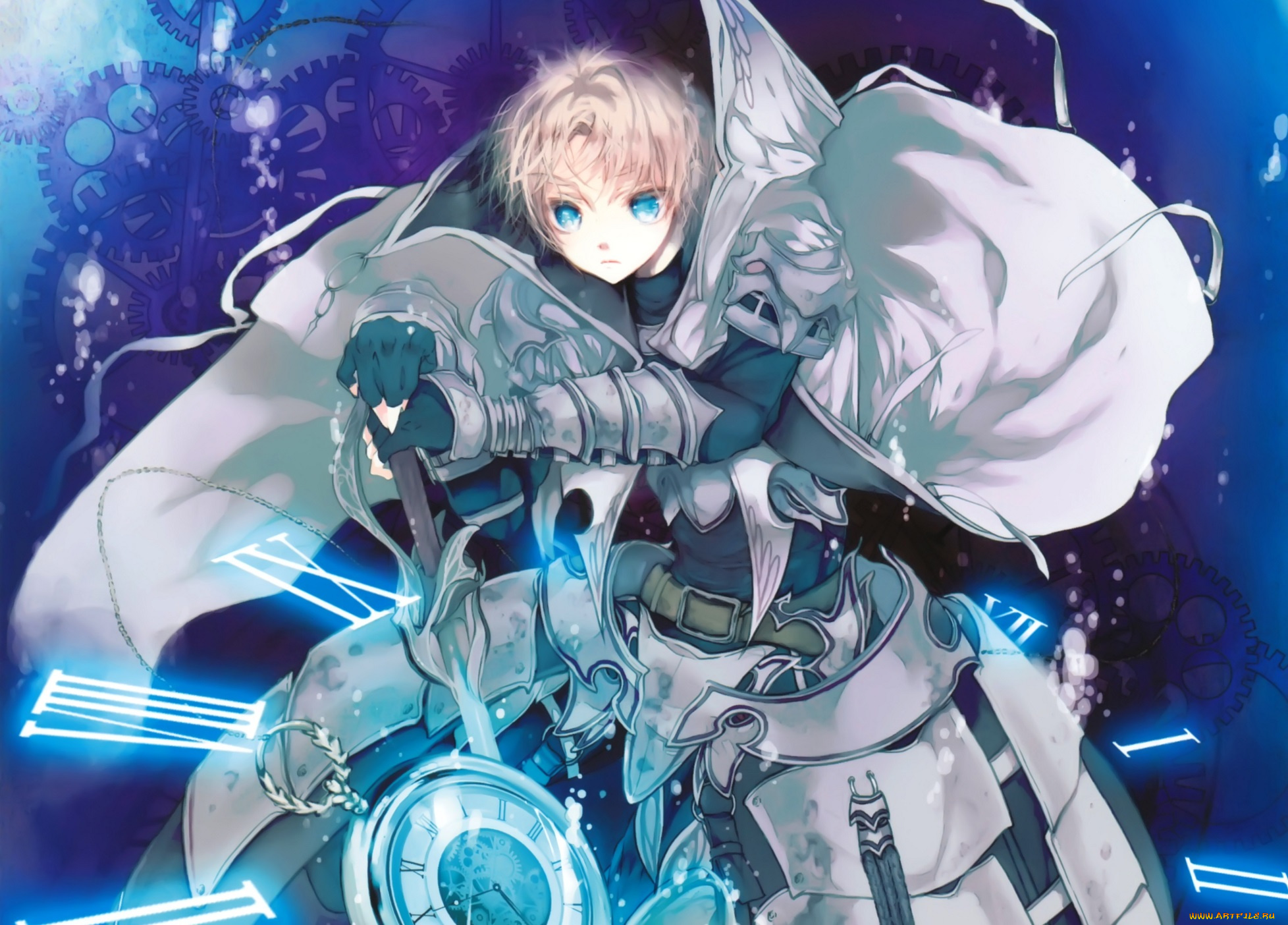 аниме, kaku-san-sei, million, arthur, девочка, броня