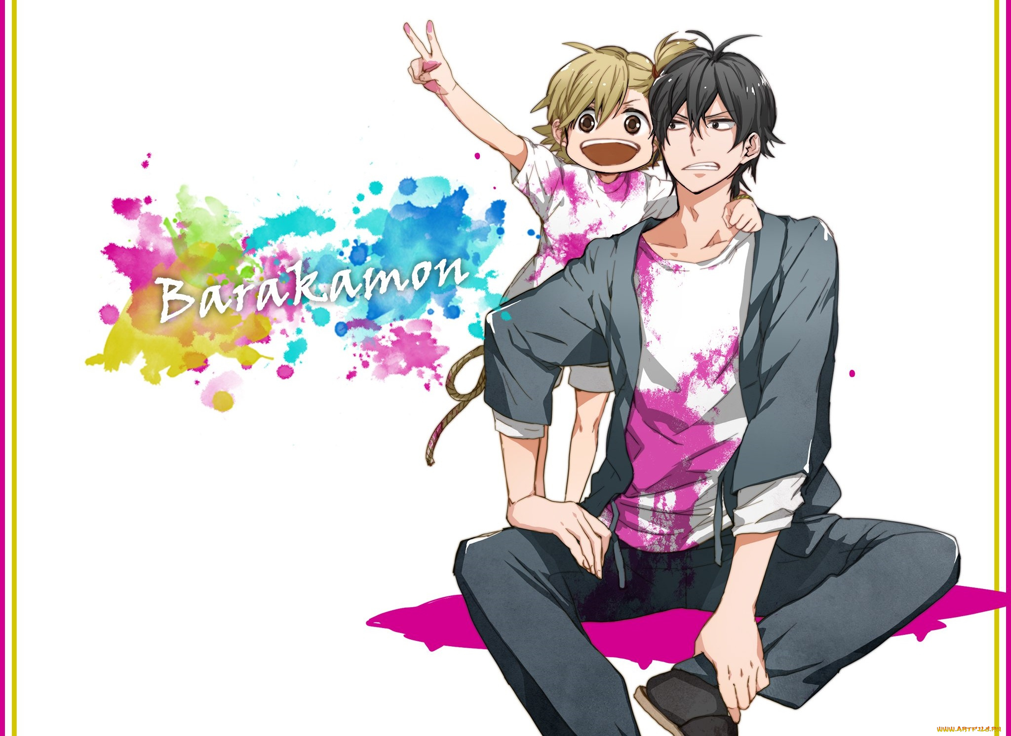 аниме, barakamon, парень, девочка