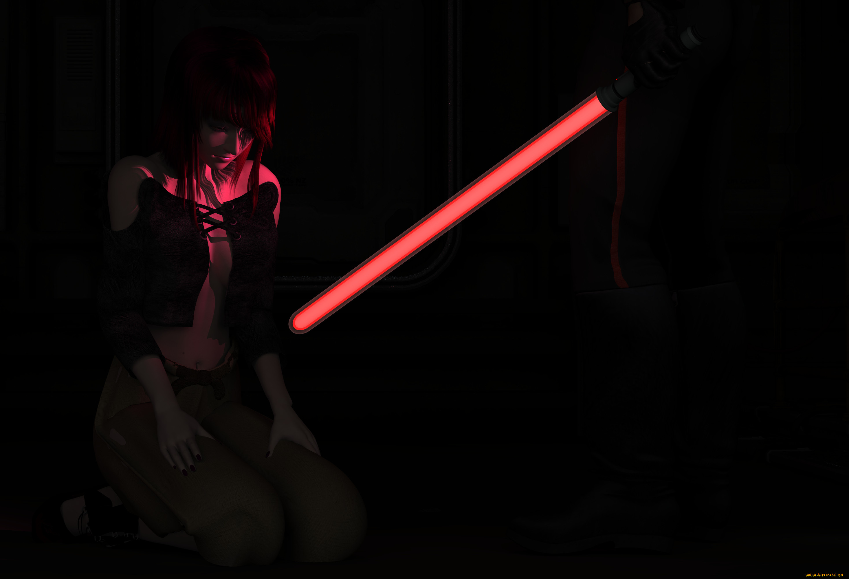 3д, графика, фантазия, , fantasy, фон, взгляд, девушка