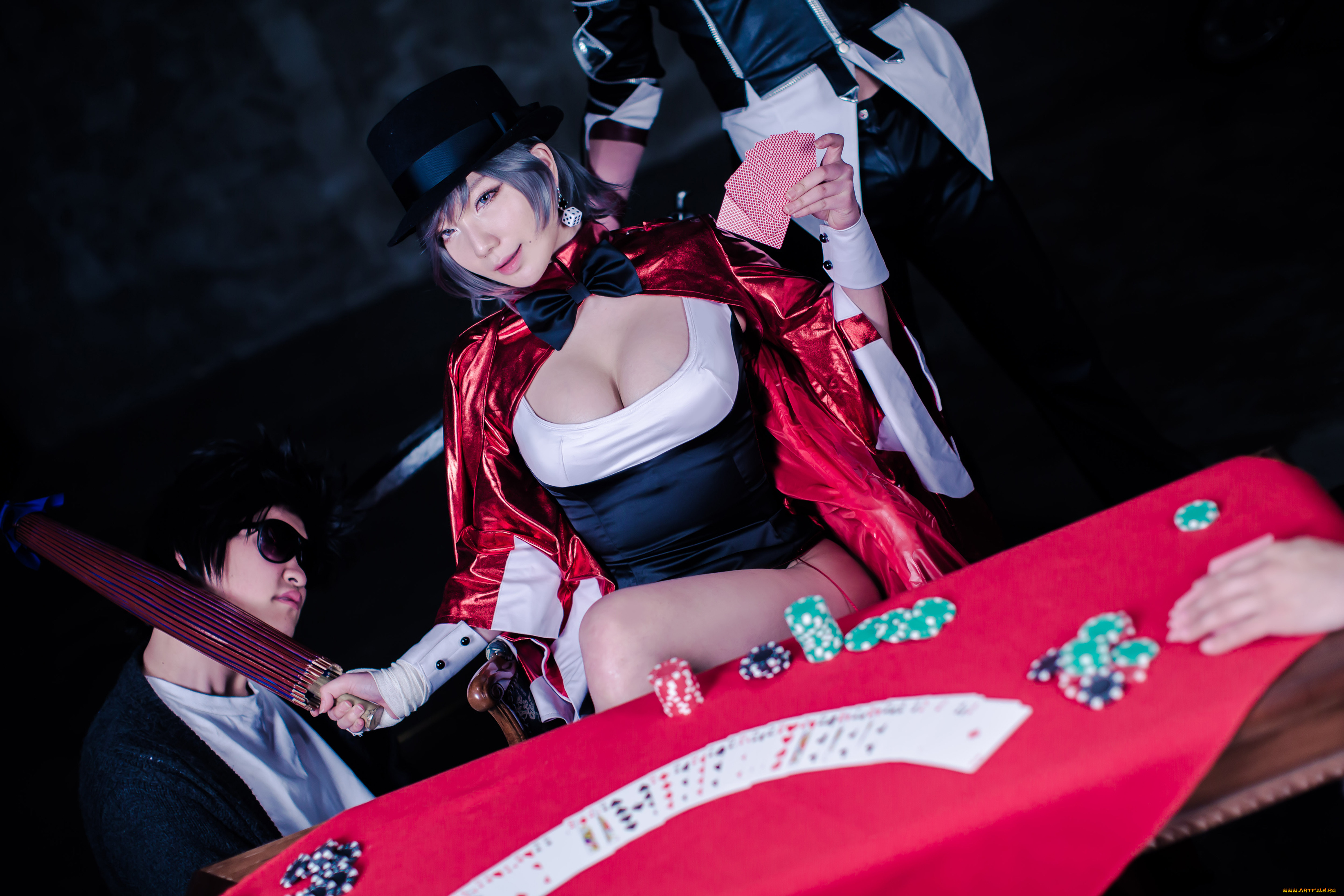разное, cosplay, , косплей, hero, warz, девушка, казино, карты, фишки